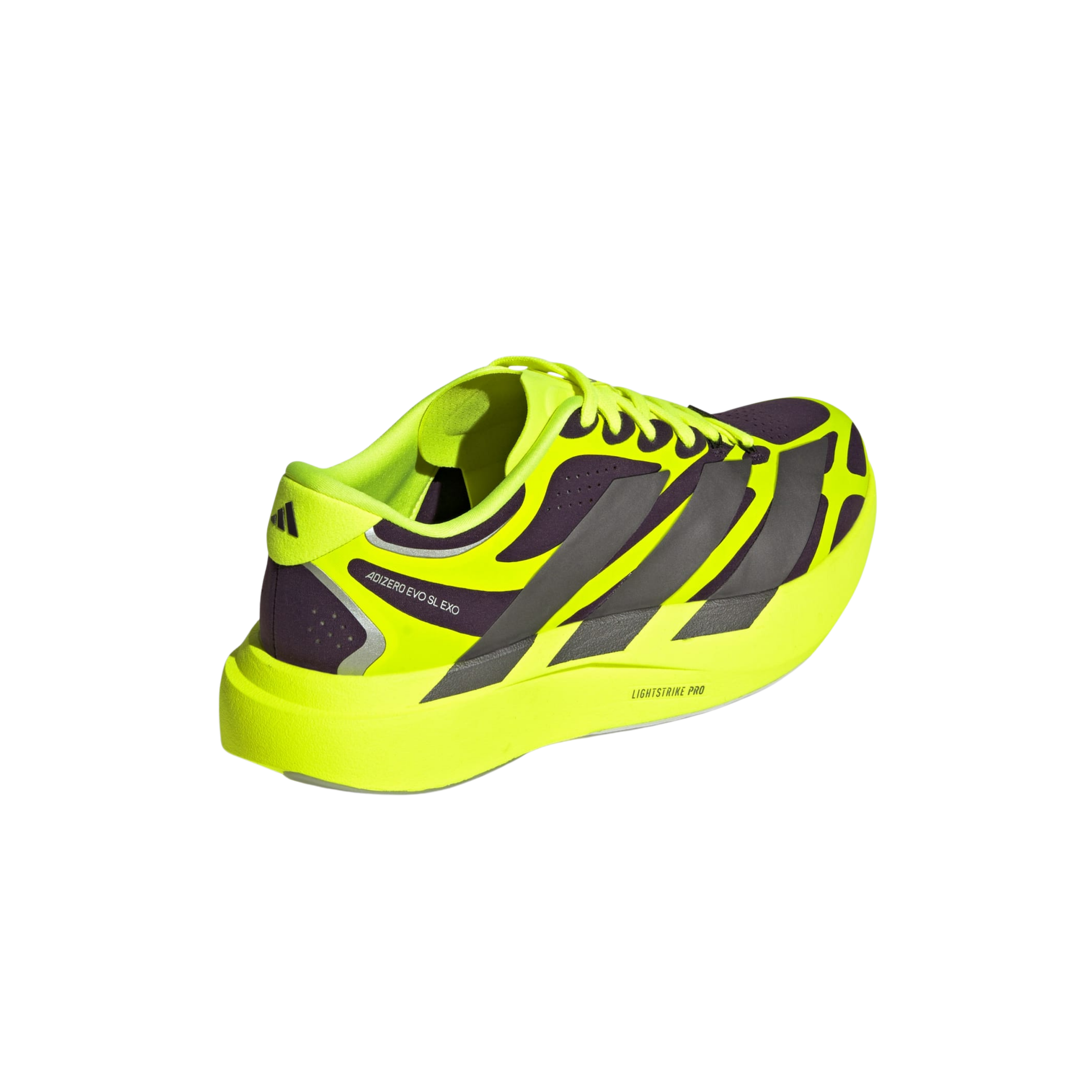 Adidas Men Adizero Evo SL Exo - Aurora Plum Iron Metallic Solar Yellow