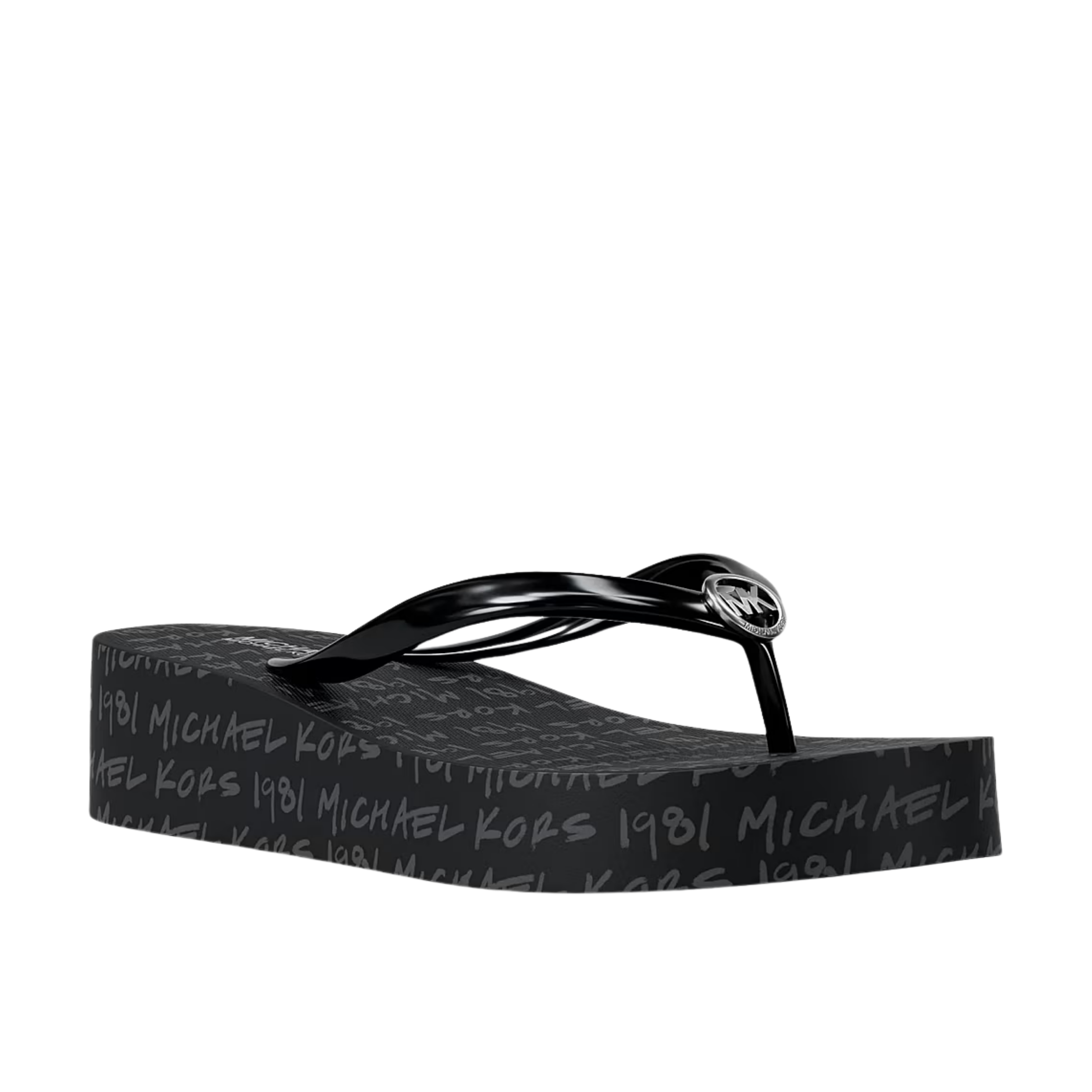 Michael Kors Women Bedford Logo Flip Flop - Black