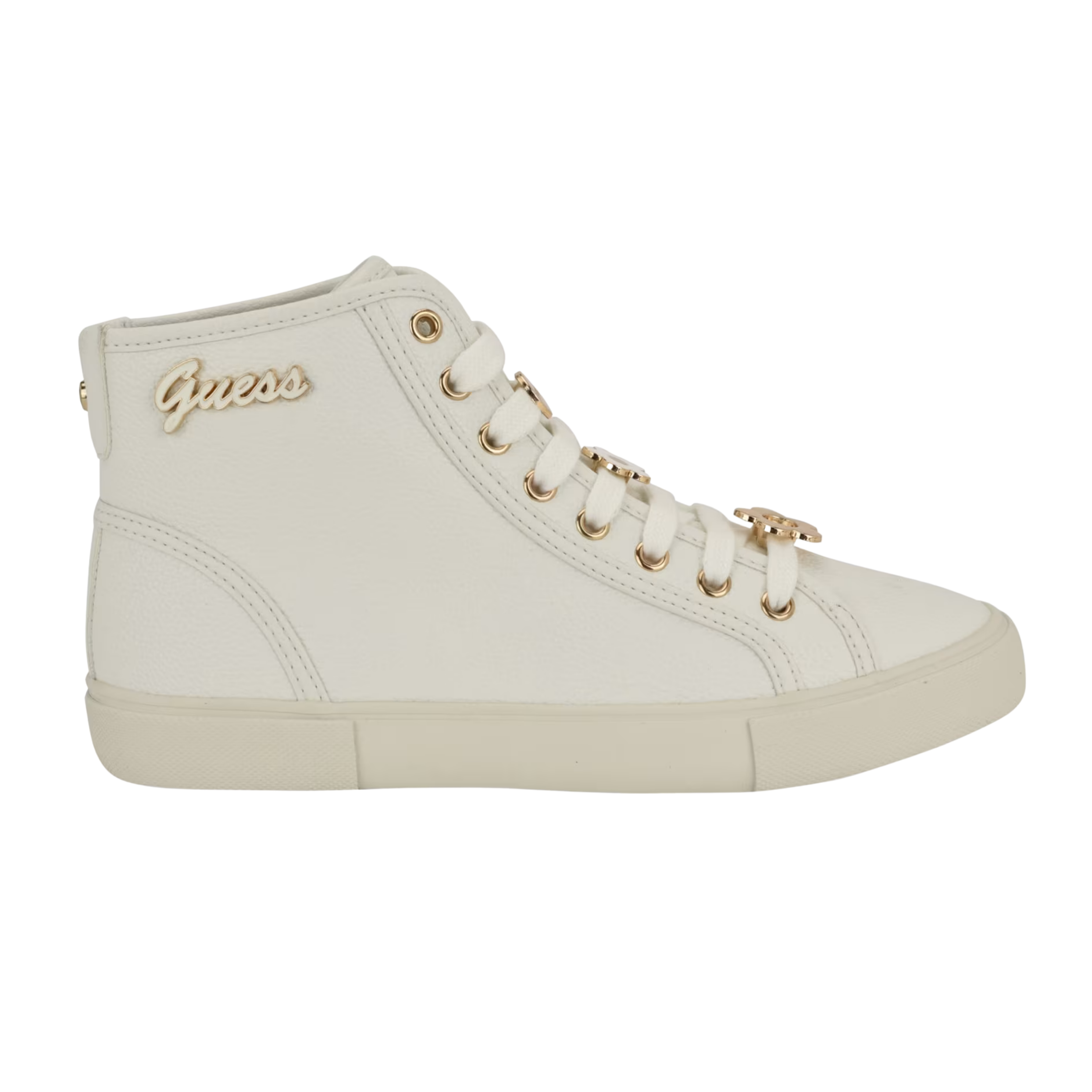 Guess Women Mailly Charm High-Top - White