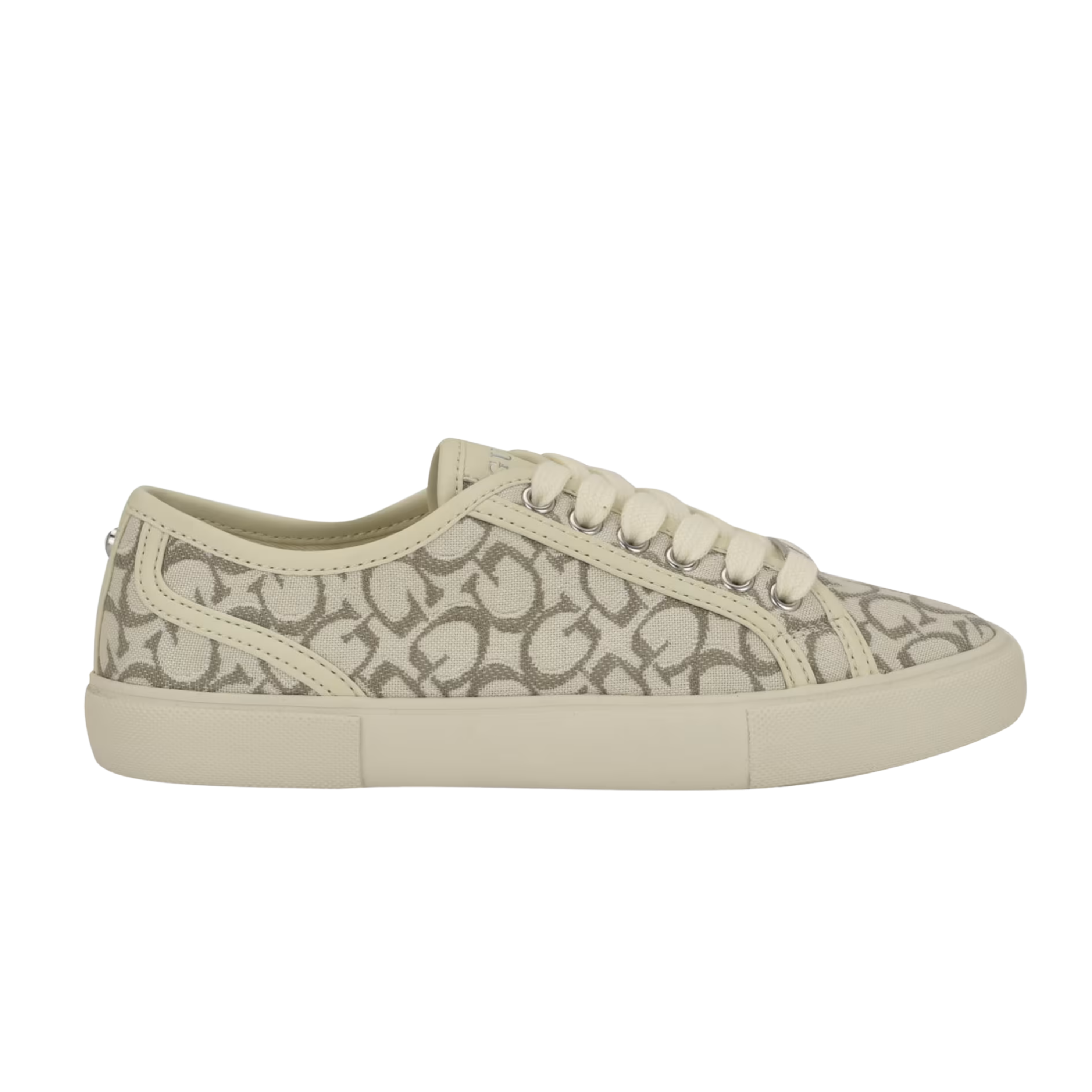 Guess Women Melya Logo Low-Top - Beige
