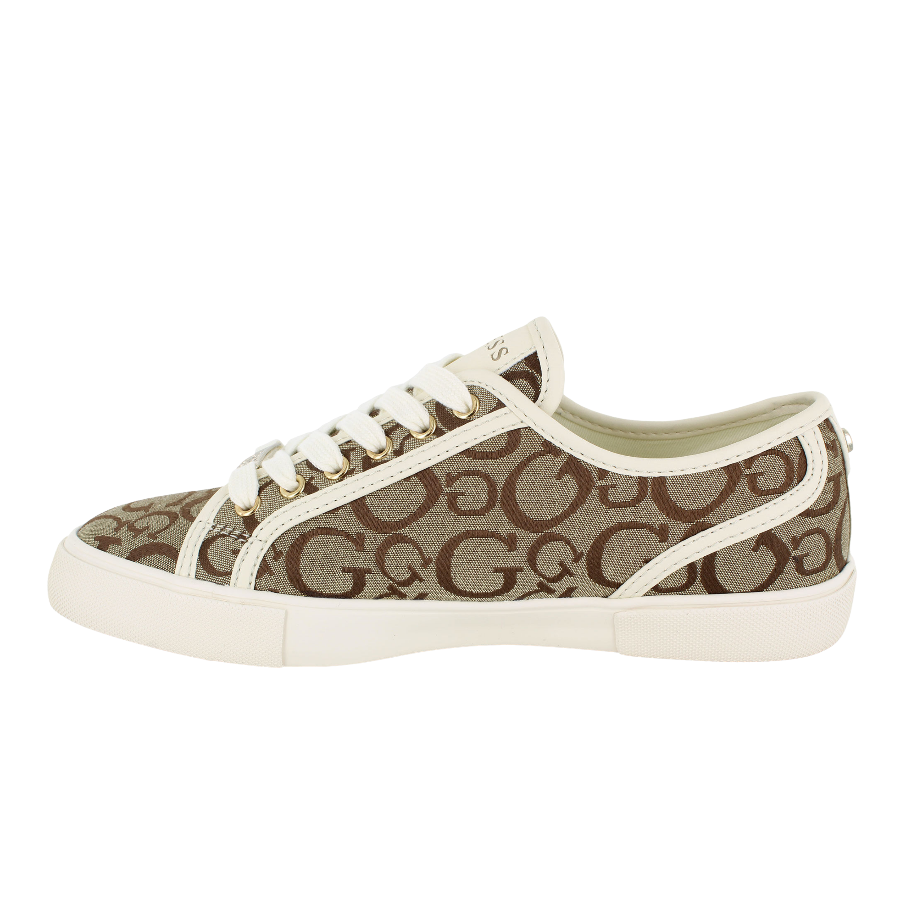Guess Women Melya Logo Low-Top - Brown