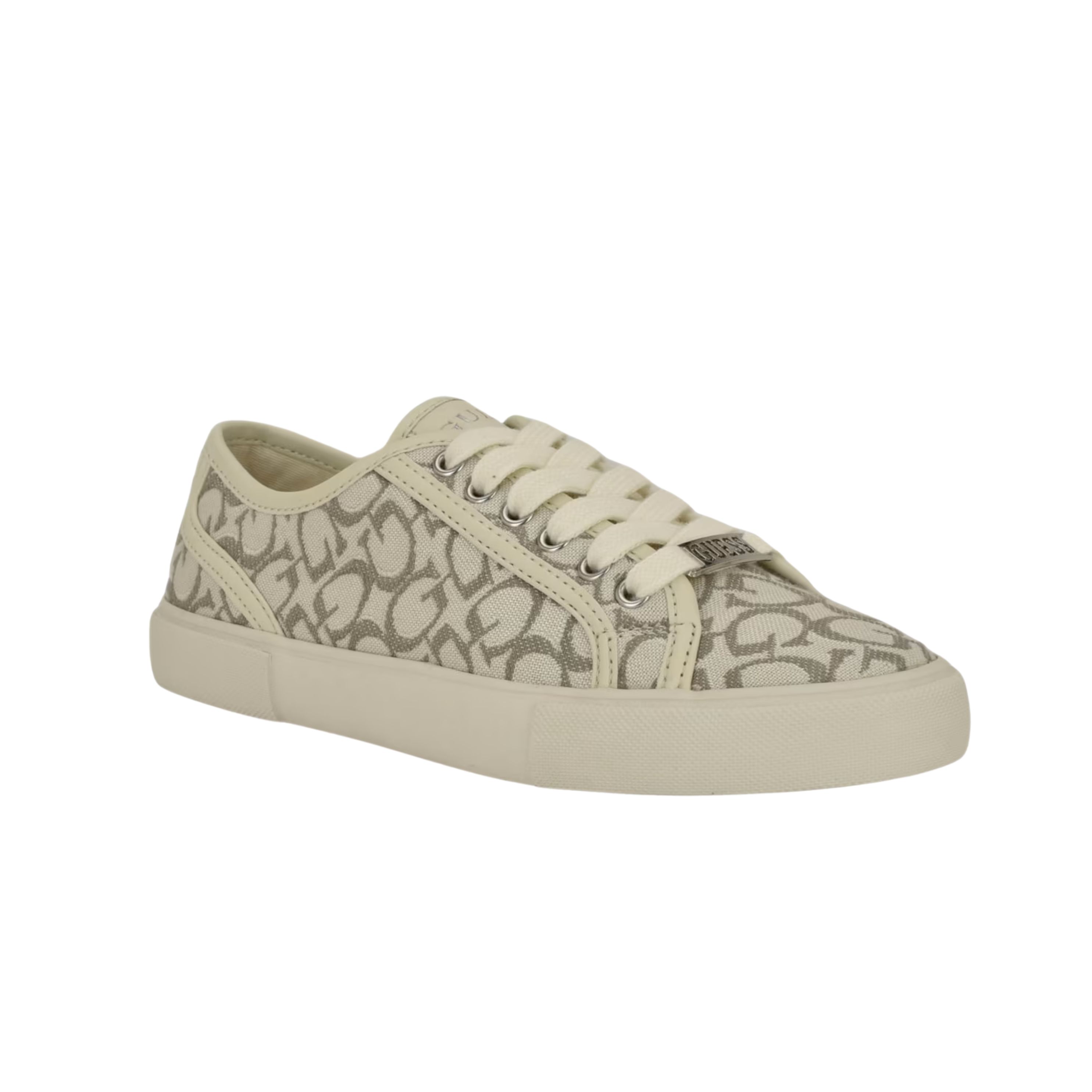 Guess Women Melya Logo Low-Top - Beige
