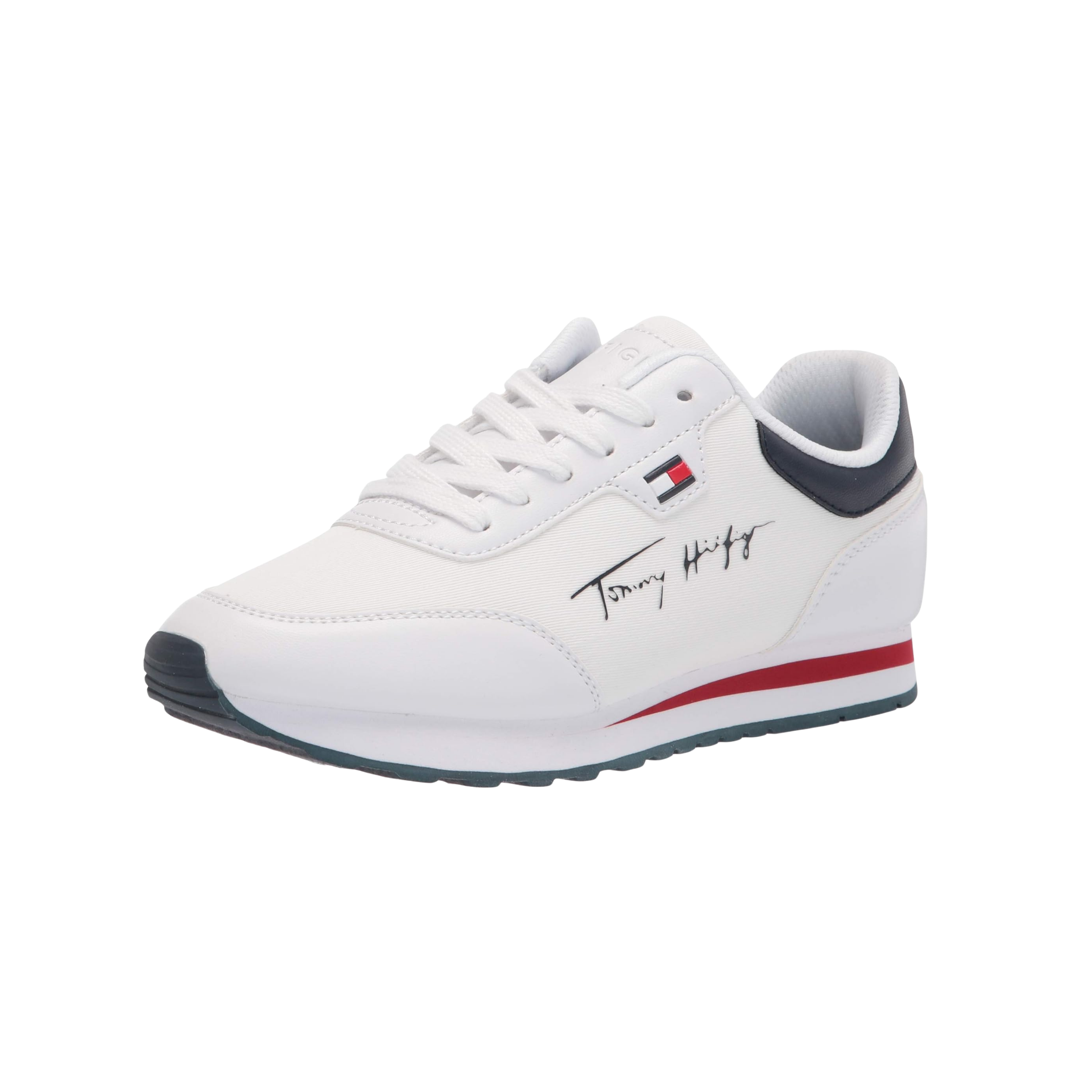 Tommy Hilfiger Women Laces - White Navy Blue