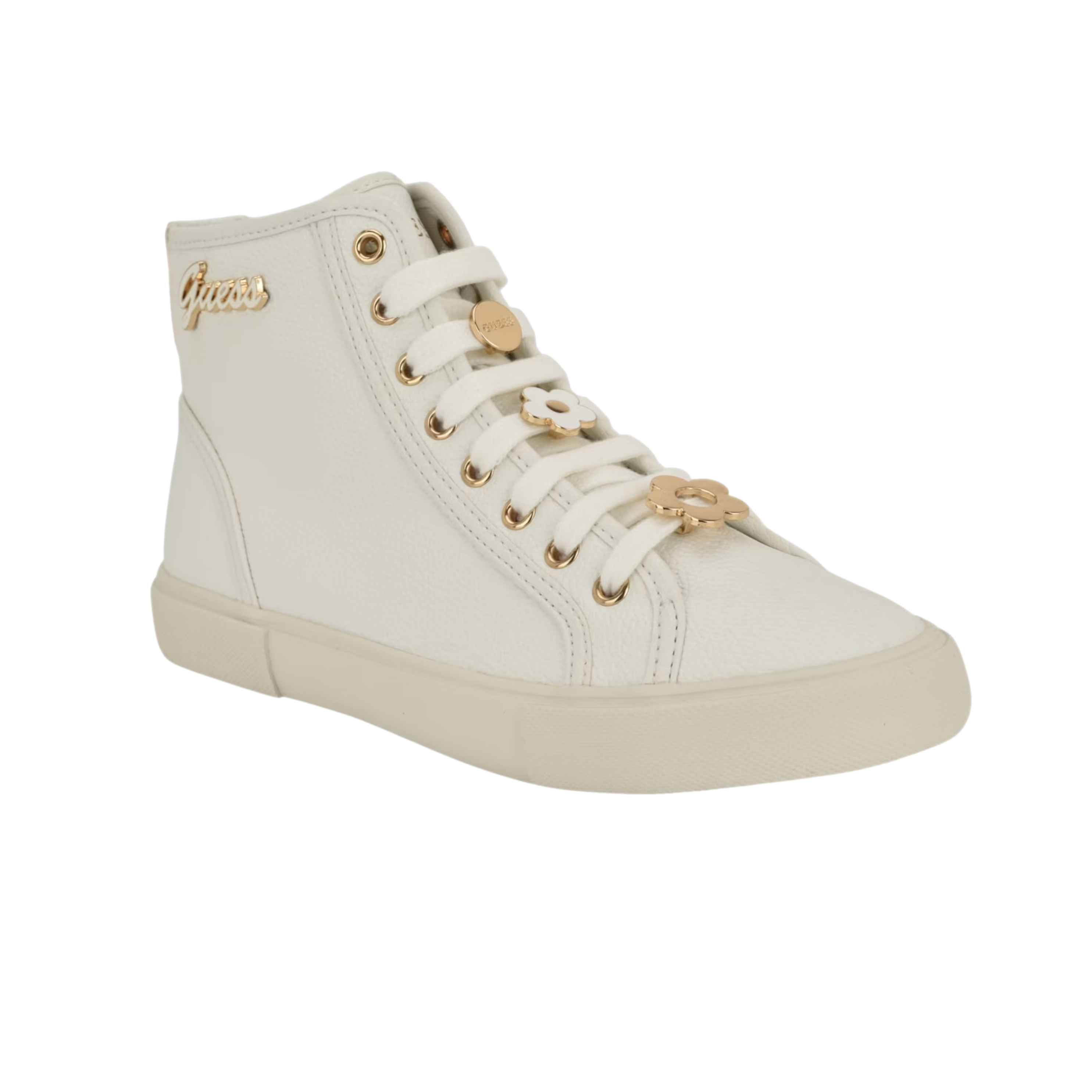 Guess Women Mailly Charm High-Top - White