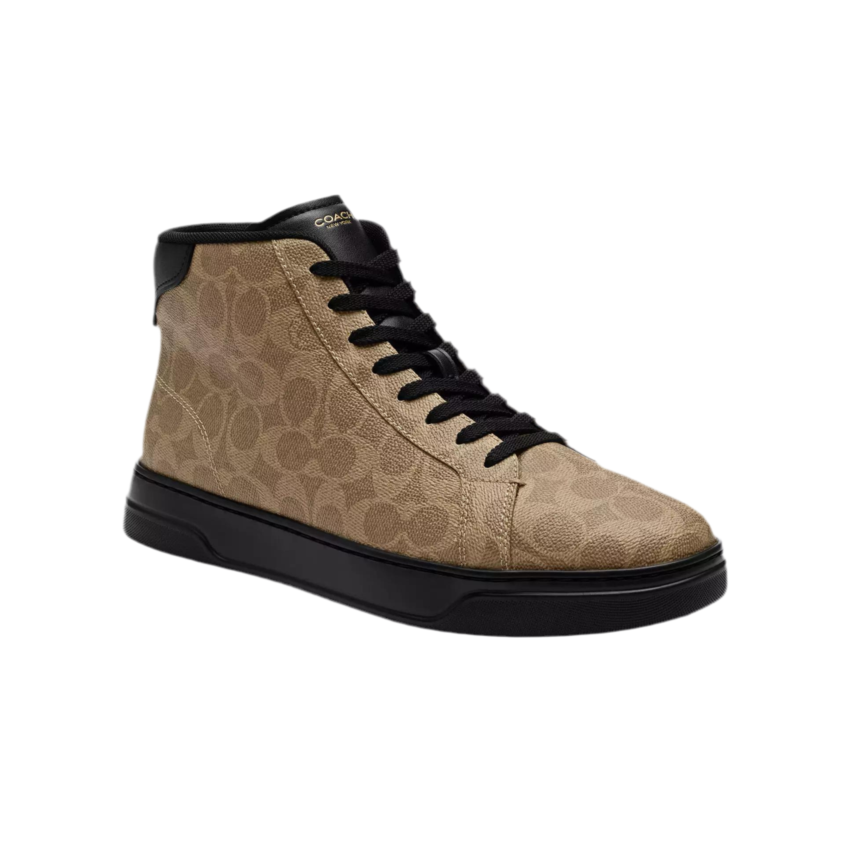 COACH Men's High Line High Top Sneaker - Khaki Black