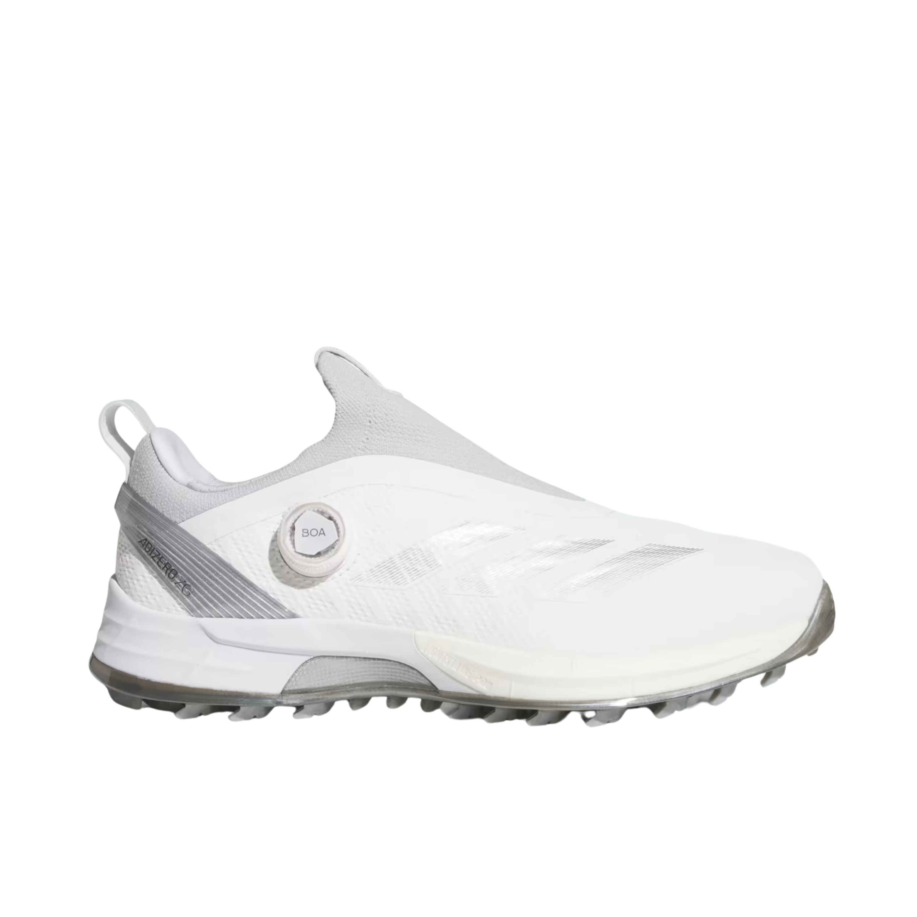 Adidas Men Adizero ZG Boa Spikeless Golf - Cloud White Silver Metallic