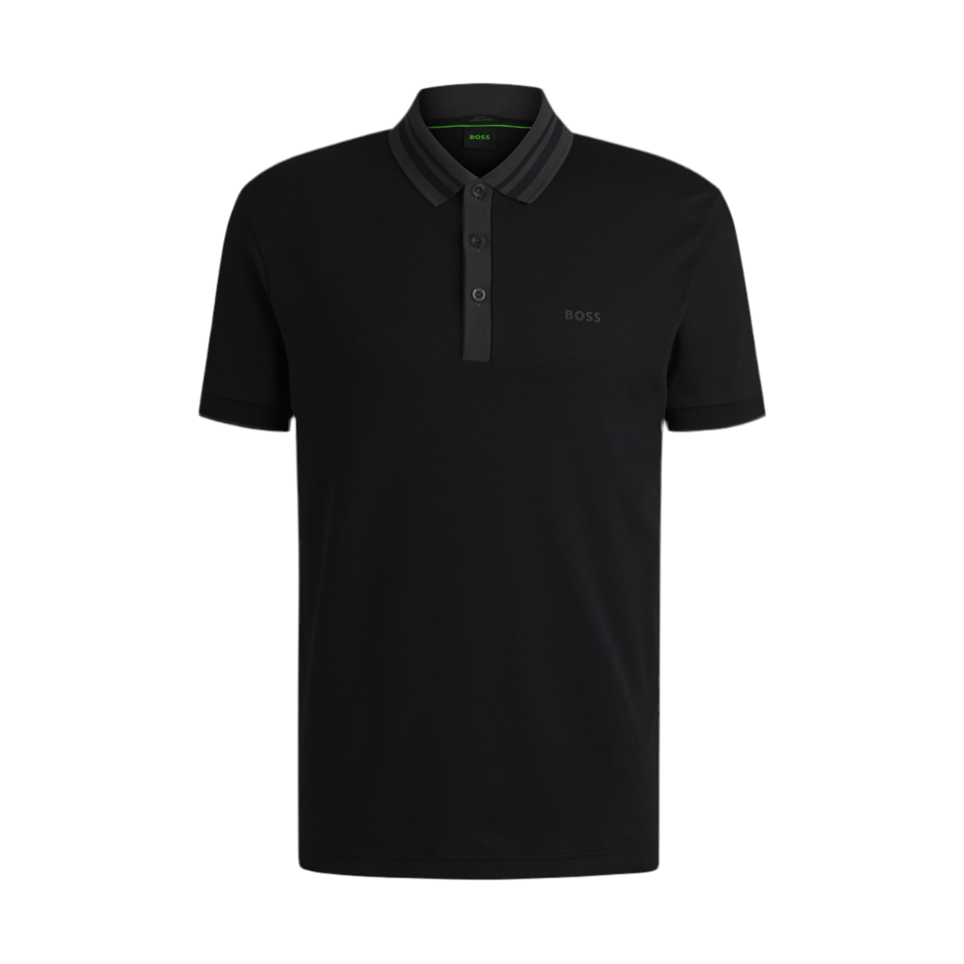 Hugo Boss Men Interlock Cotton Polo Shirt - Black