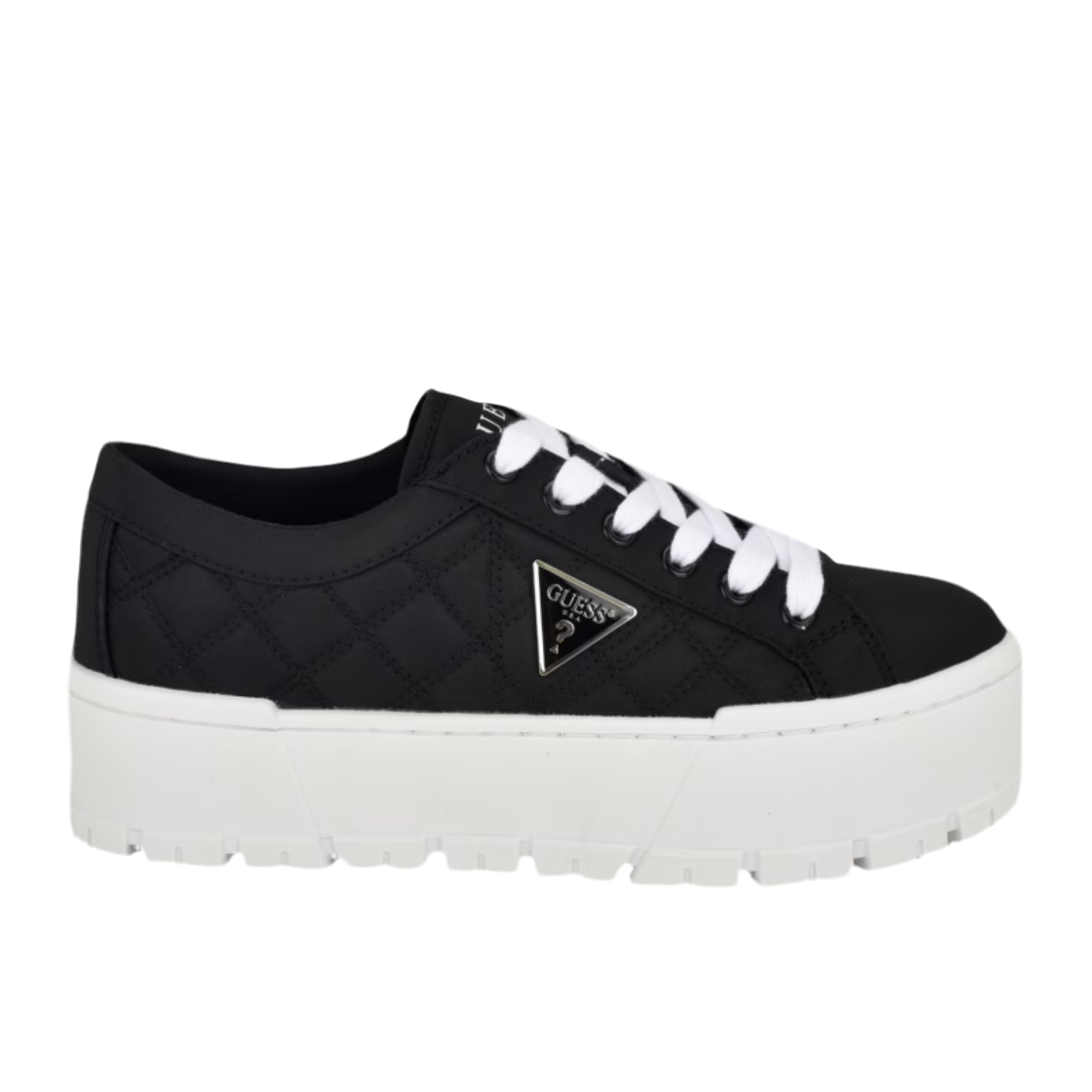 Guess Women Tesie Quilted Platform Sneakers - Black