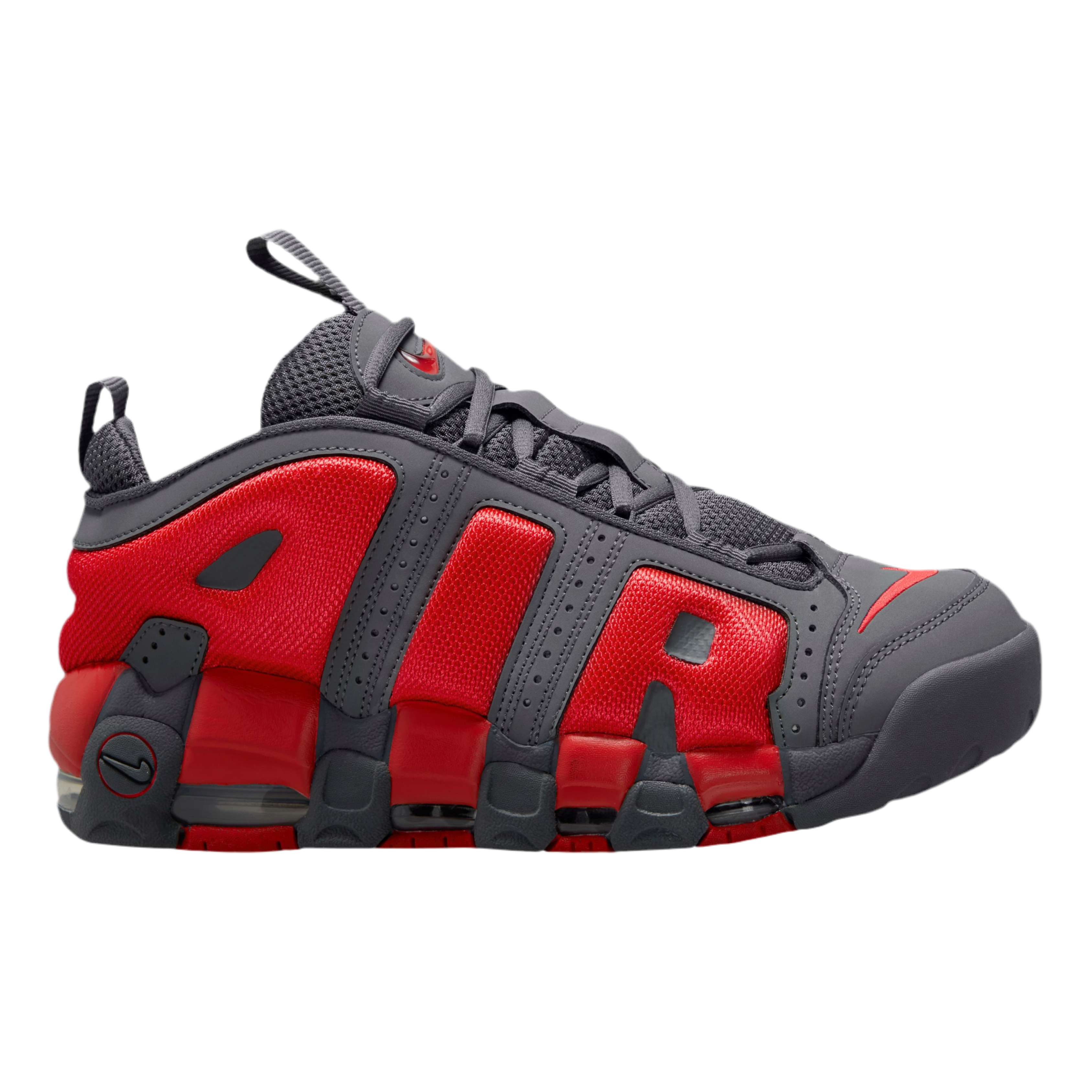 Nike Men's Air More Uptempo Low - Dark Grey Red