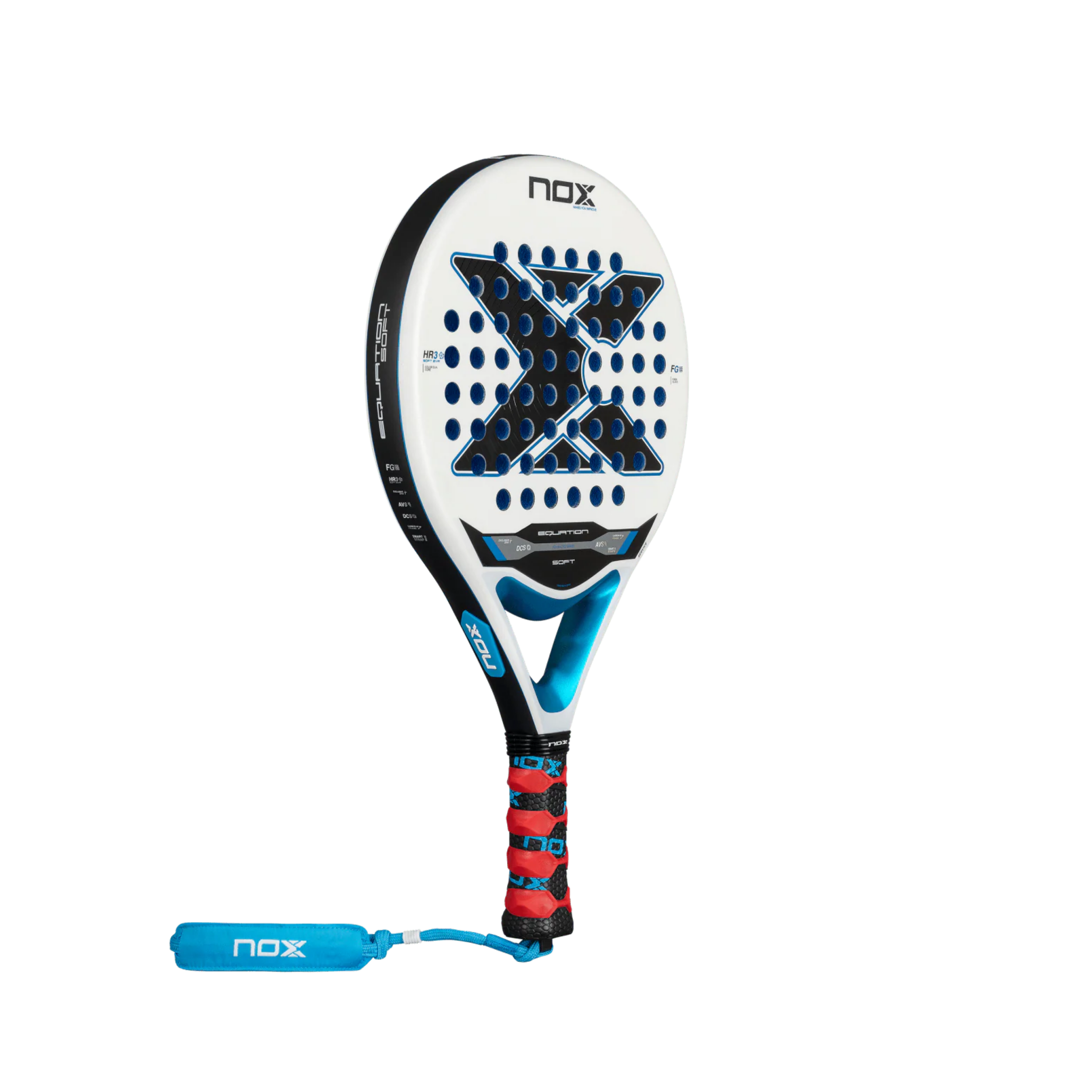 Nox Equation Soft Advanced 2026 Padel Racket - White Blue