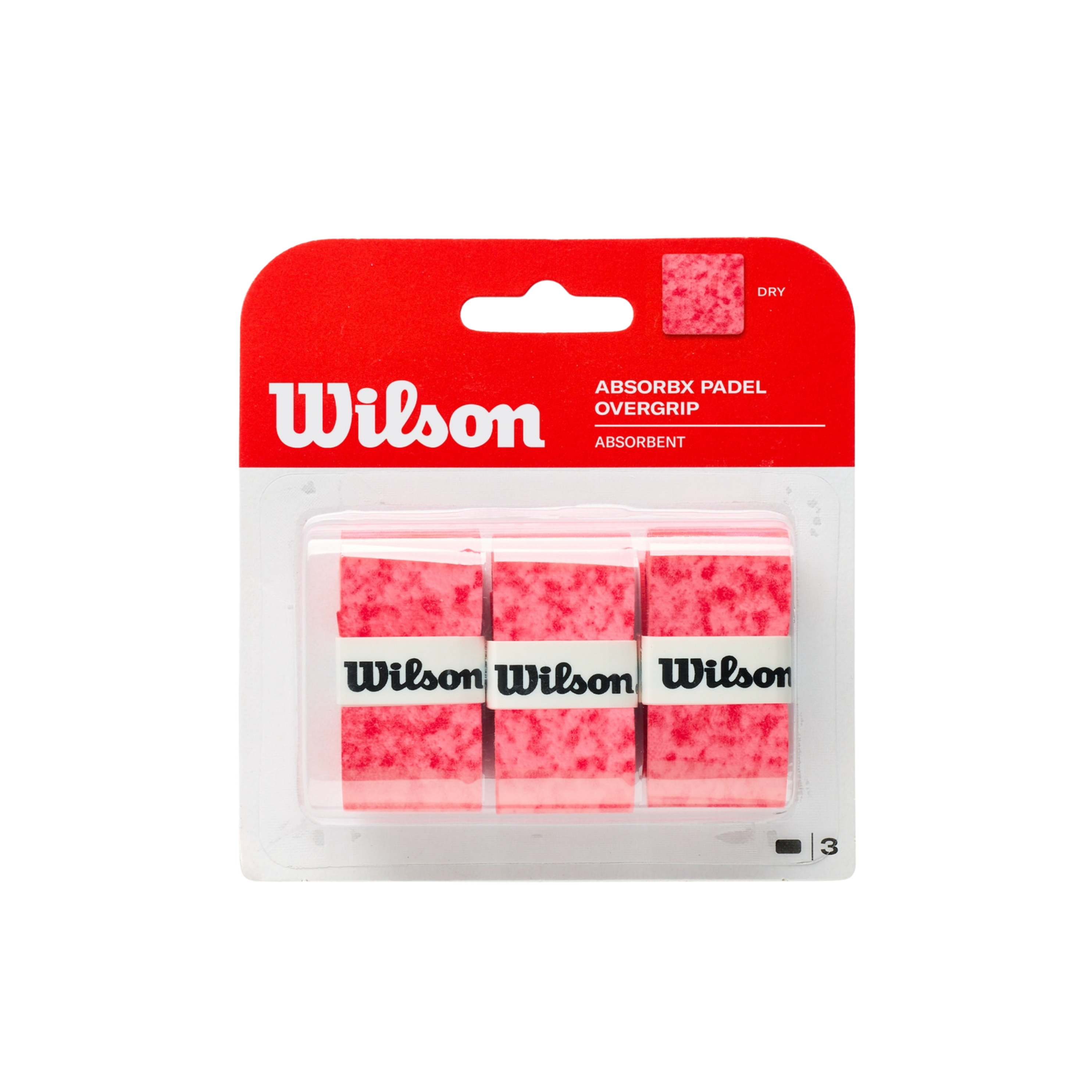 Wilson AbsorbX Overgrip Padel 3 Pack - Red