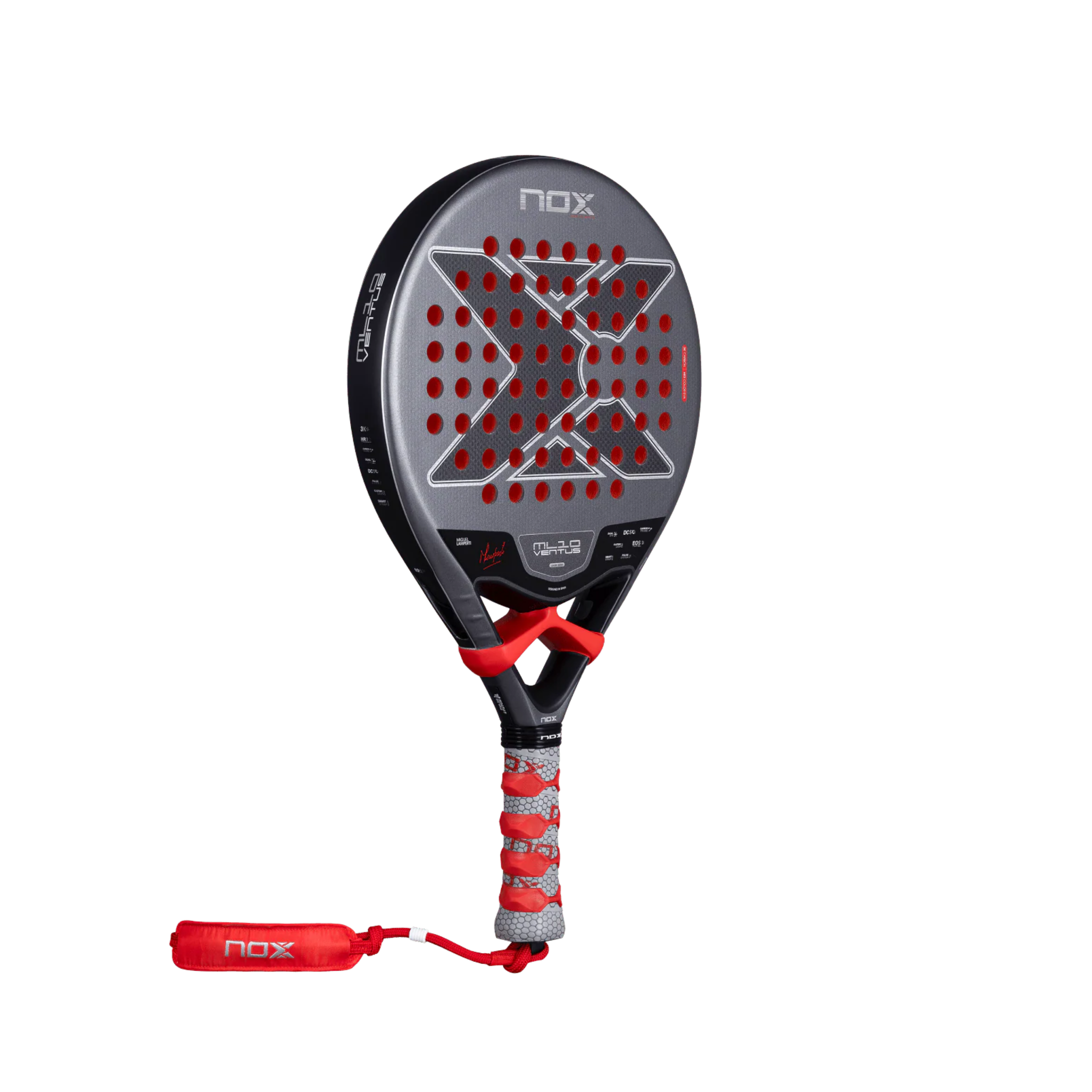 Nox ML10 Ventus Control 3K Padel Racket - Black Silver