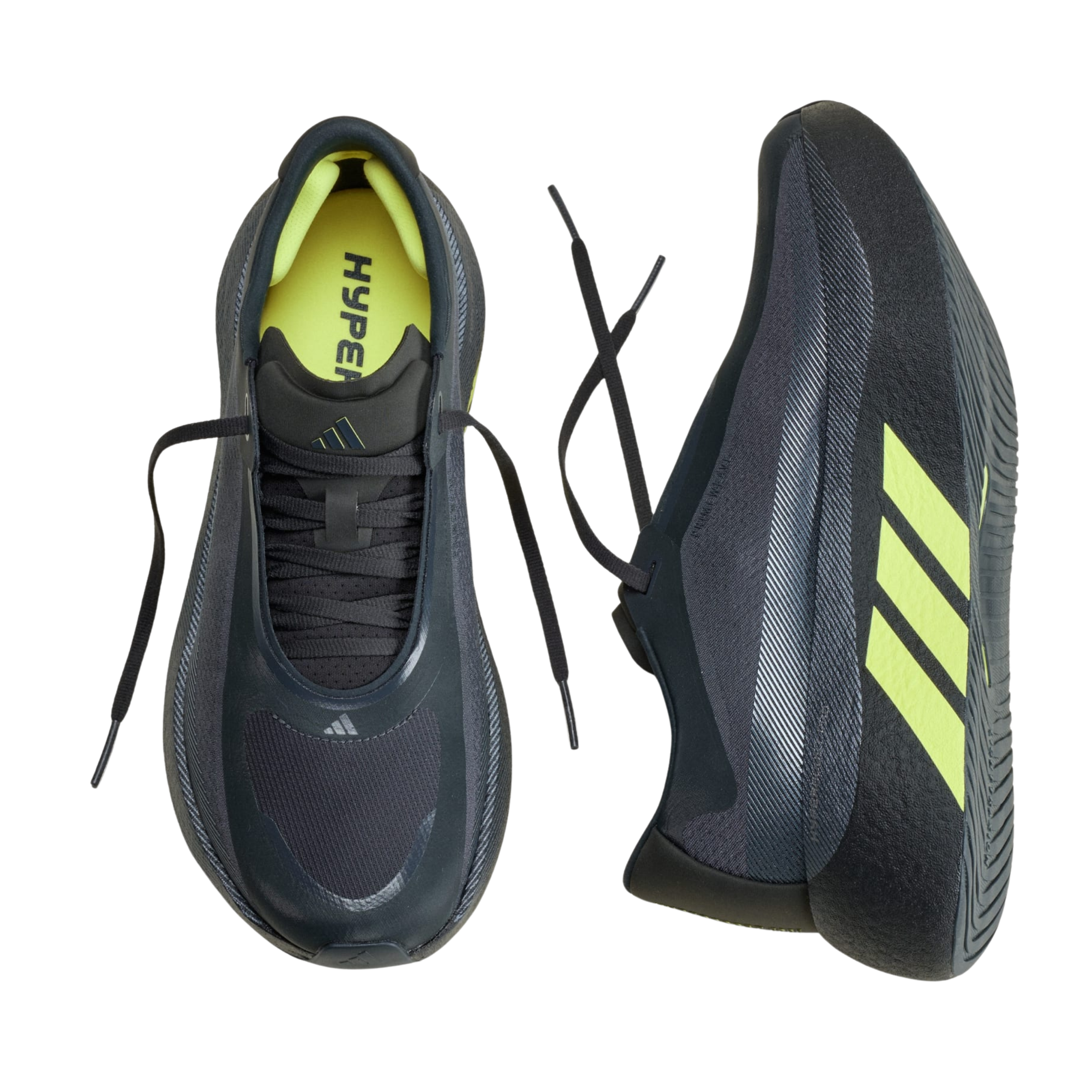 Adidas Men Hyperboost Edge - Carbon Hi-Res Yellow Grey Five