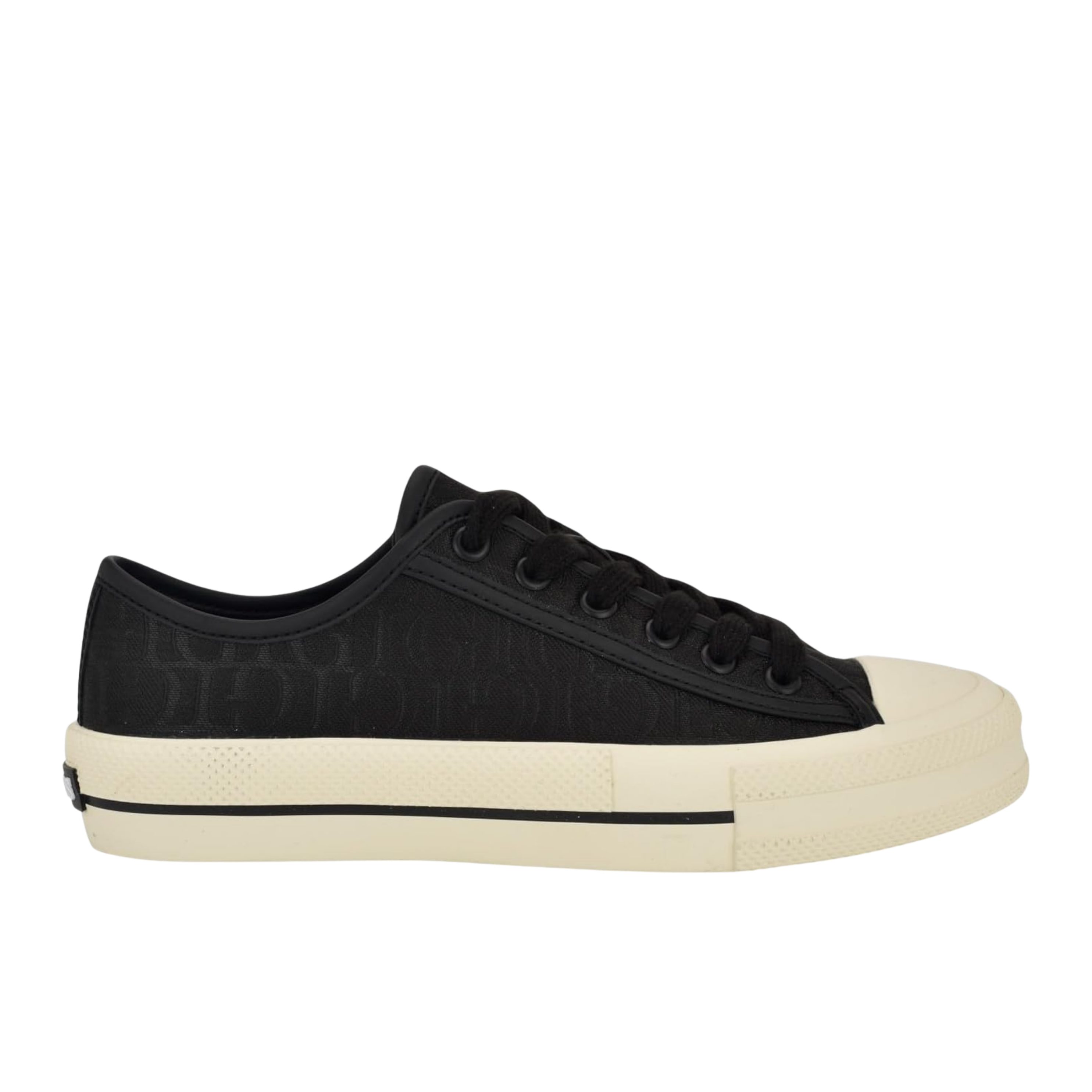 Guess Women Carey Canvas Low Top Sneakers - Black Logo