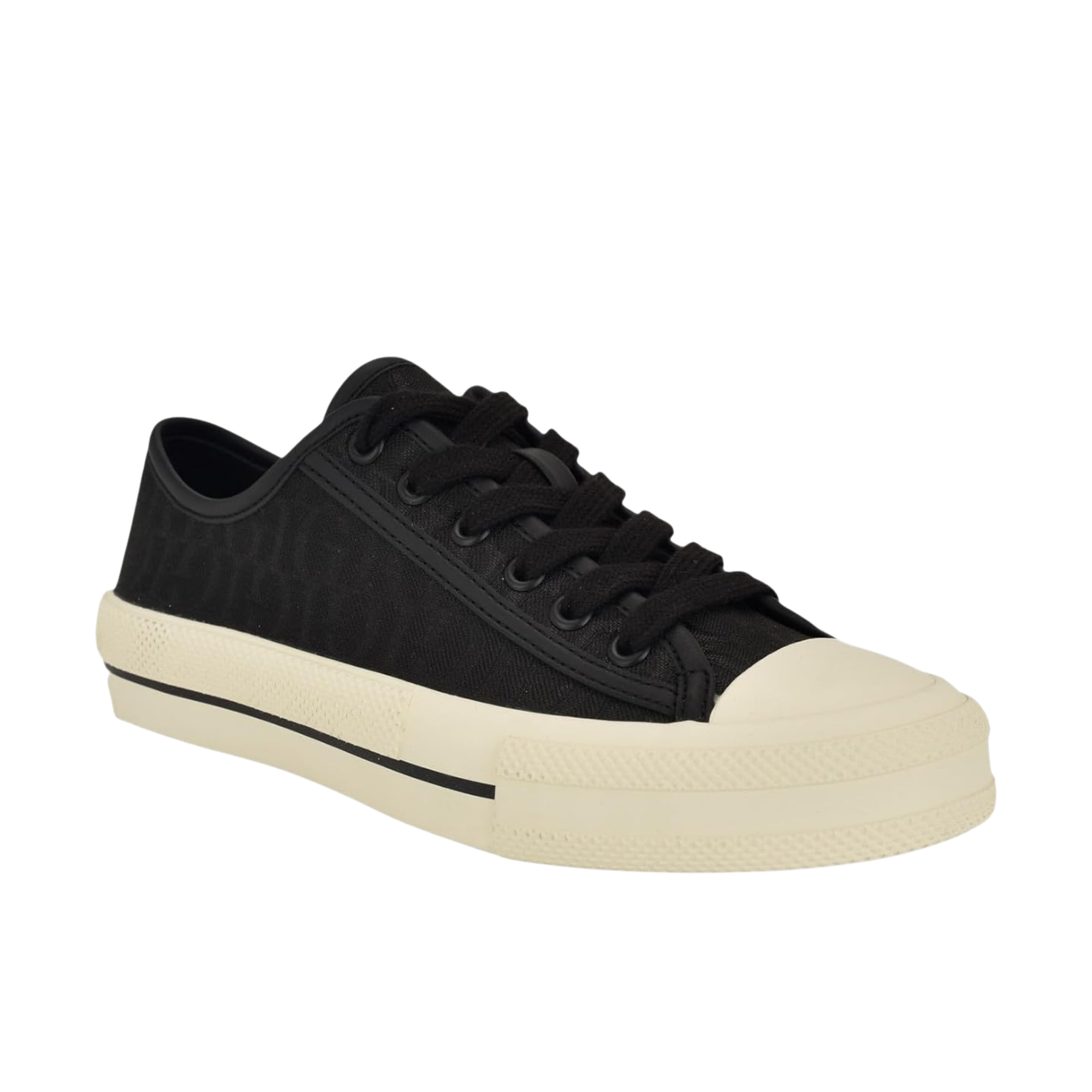 Guess Women Carey Canvas Low Top Sneakers - Black Logo