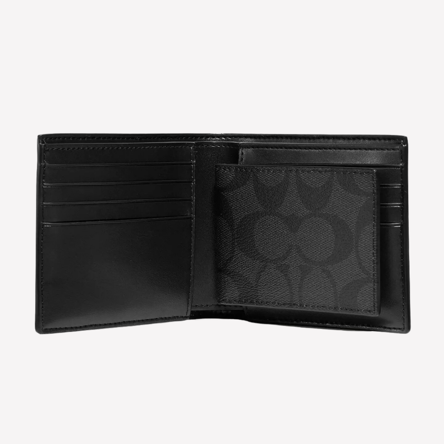 COACH 3 in 1 Wallet in Varsity Canvas - Black Blue
