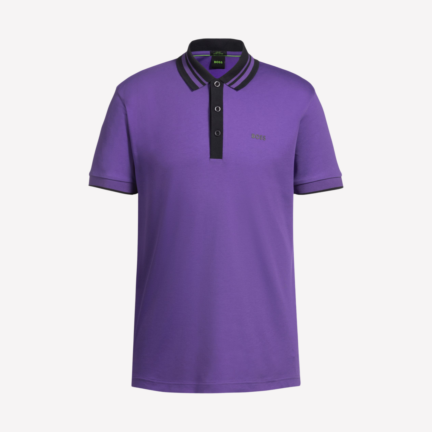 Hugo Boss Men Interlock Cotton Polo Shirt - Dark Purple