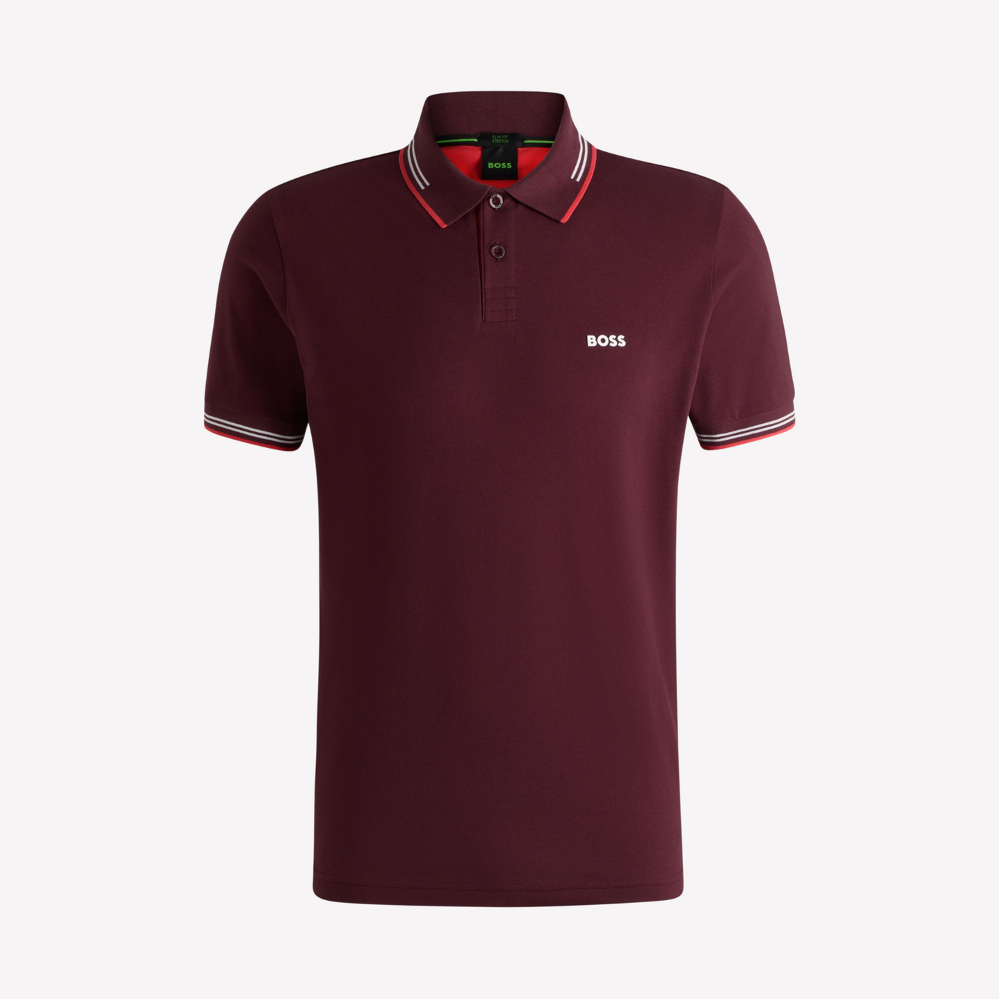 Hugo Boss Men Stretch Cotton Slim Fit Polo Shirt - Red