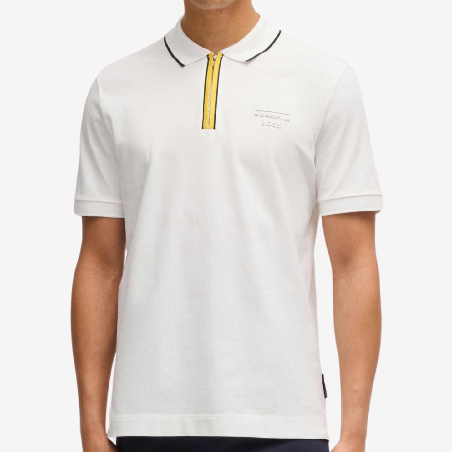 Hugo Boss Men Polo Shirt Porsche X Boss - White