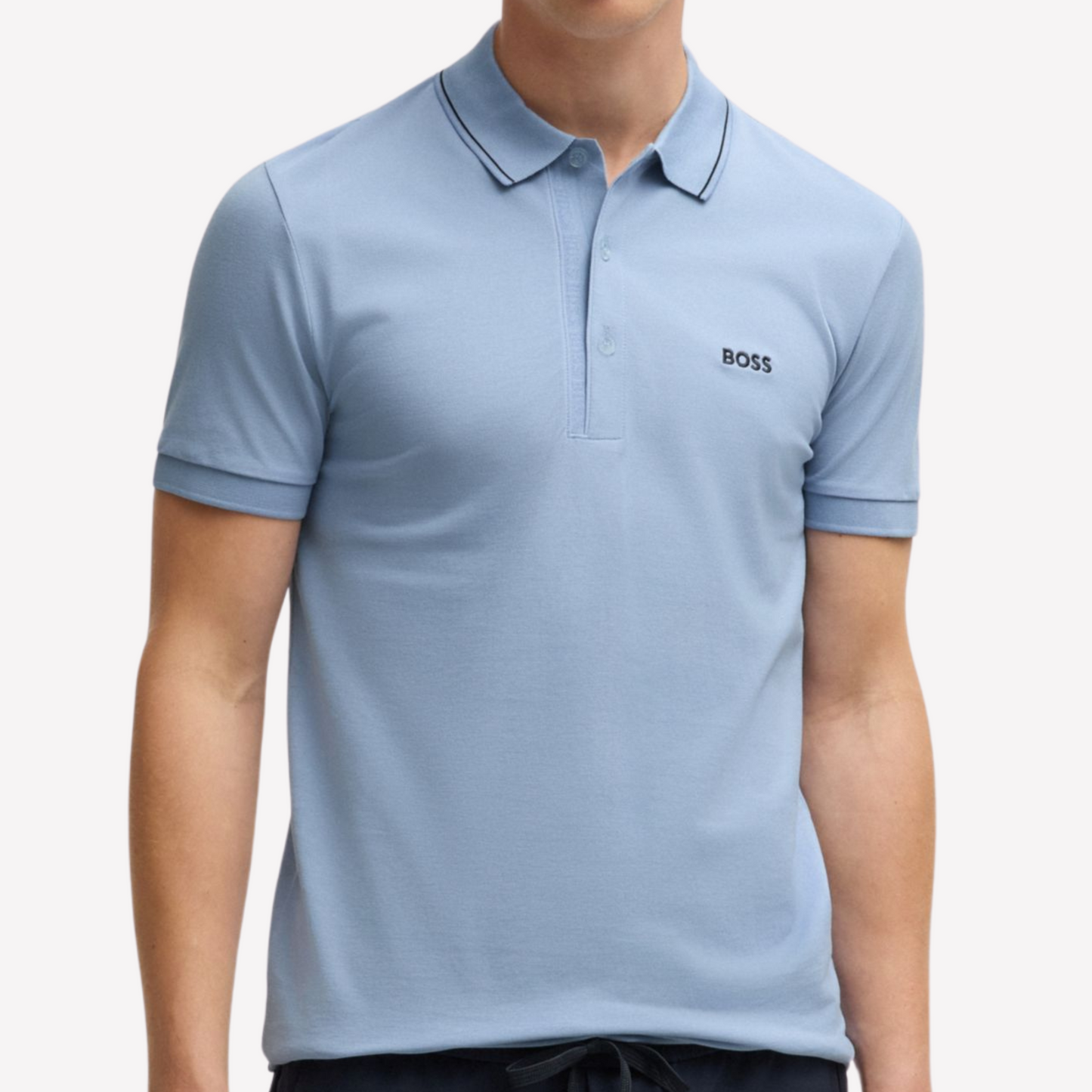 Hugo Boss Men Cotton Pique Slim Fit Polo Shirt - Light Blue