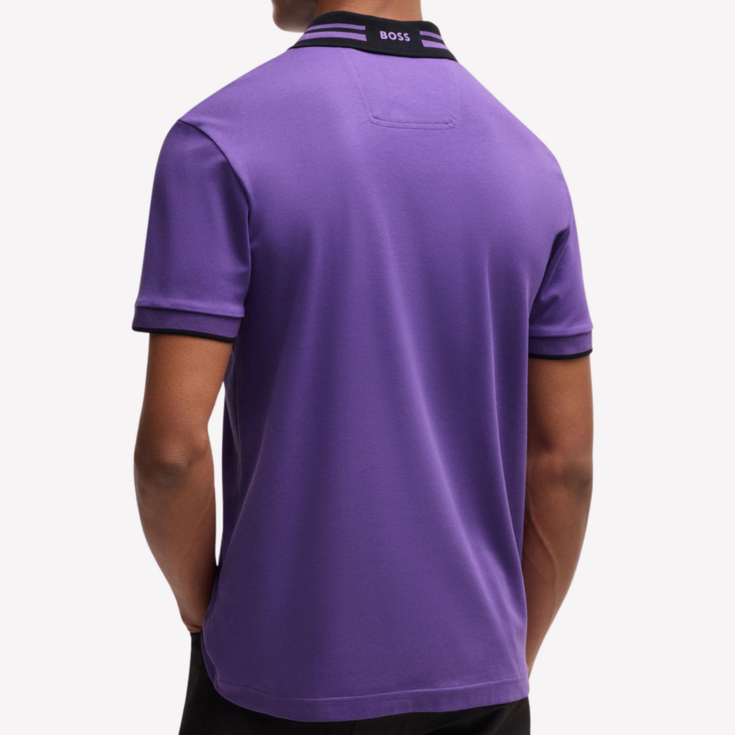 Hugo Boss Men Interlock Cotton Polo Shirt - Dark Purple