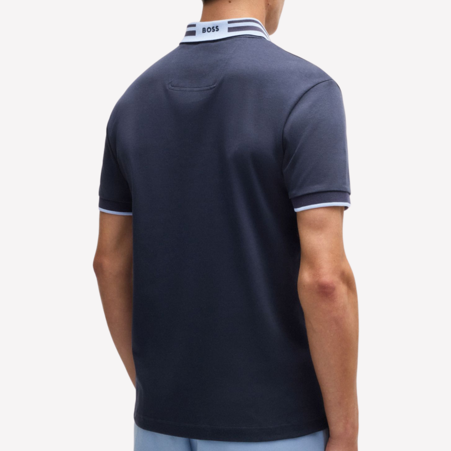 Hugo Boss Men Interlock Cotton Polo Shirt - Dark Blue