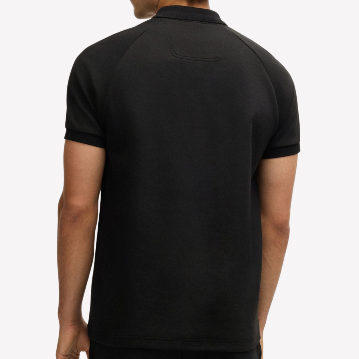 Hugo Boss Men Polo Shirt In Drop Needle - Black