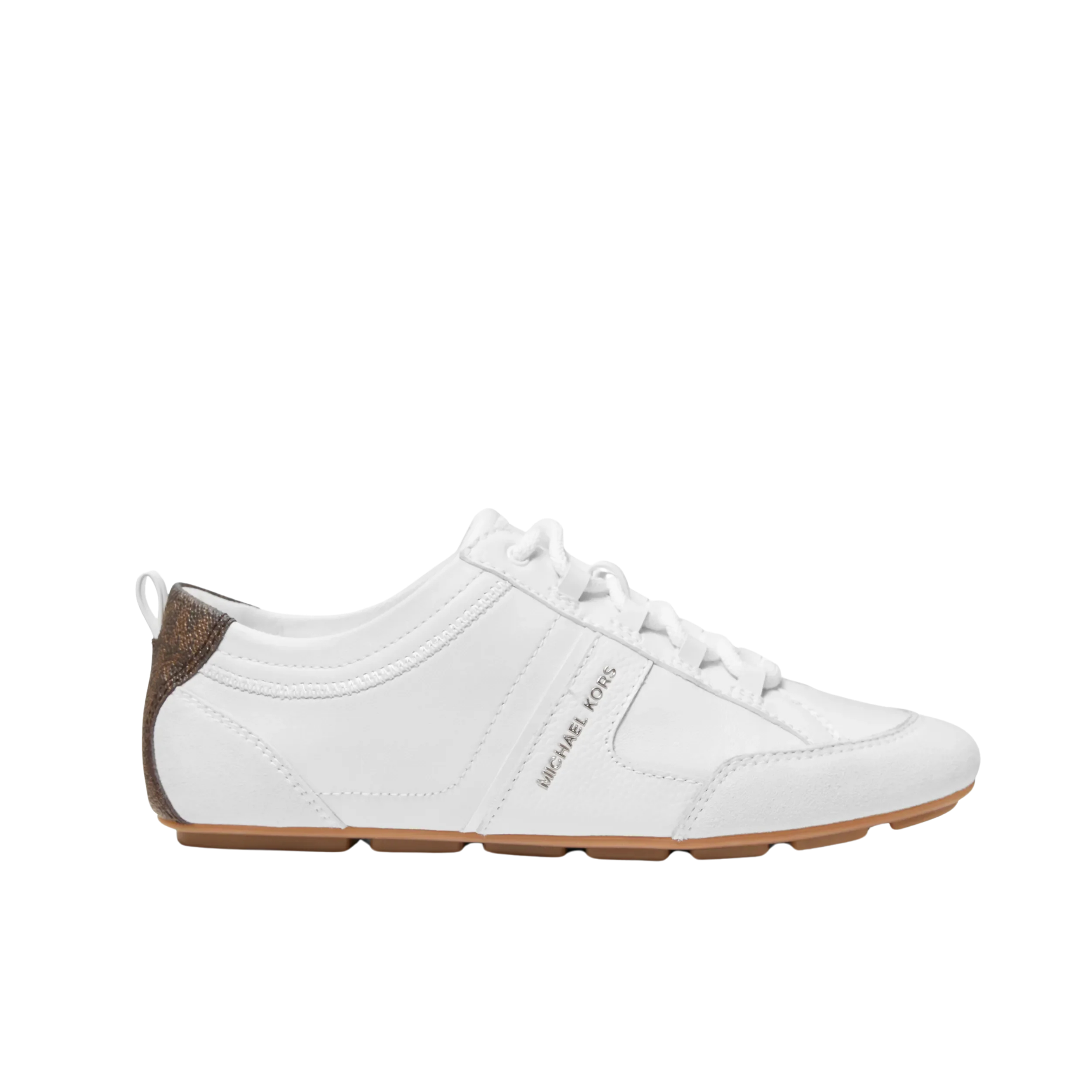 Michael Kors Women Keely Leather Trainer - Optic White