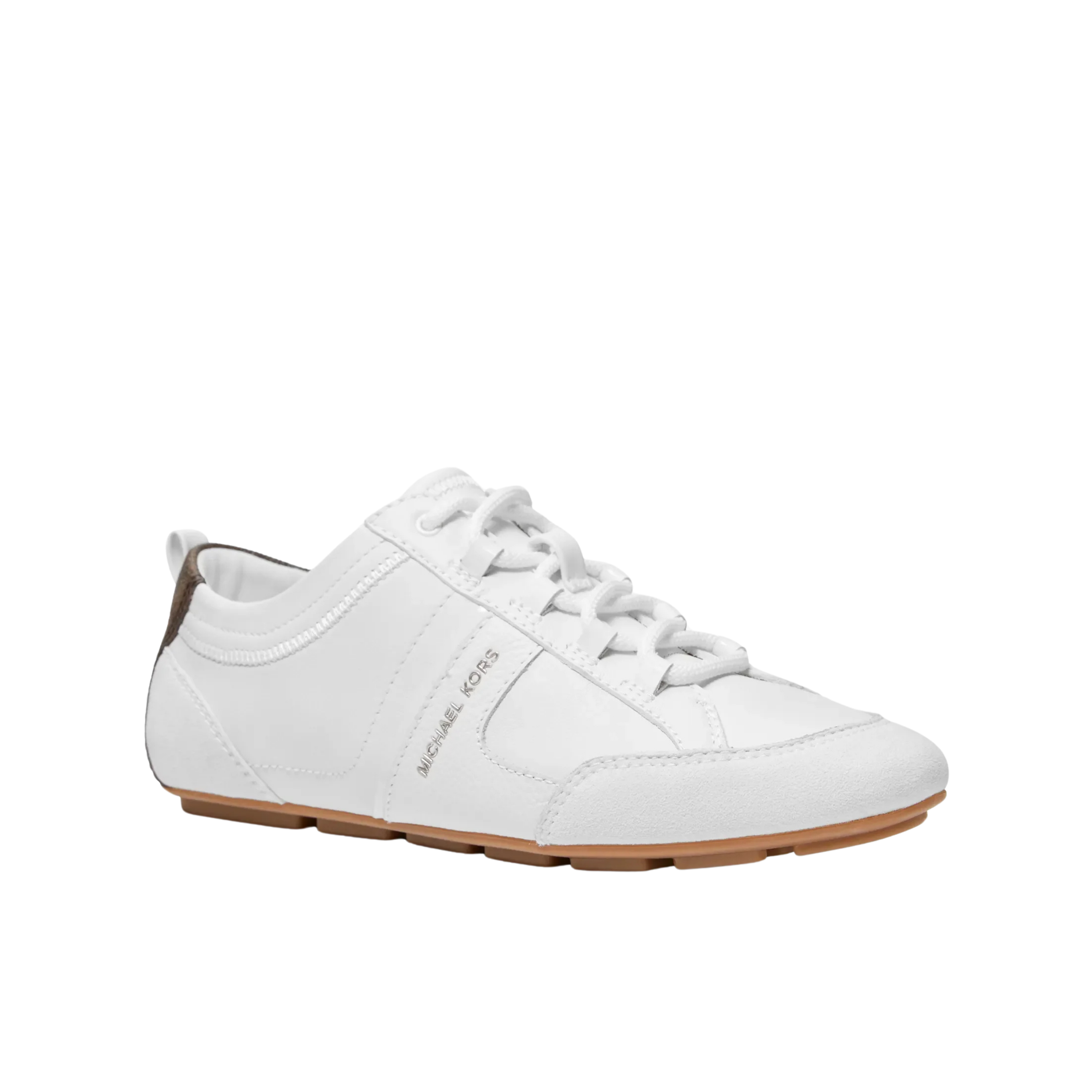 Michael Kors Women Keely Leather Trainer - Optic White