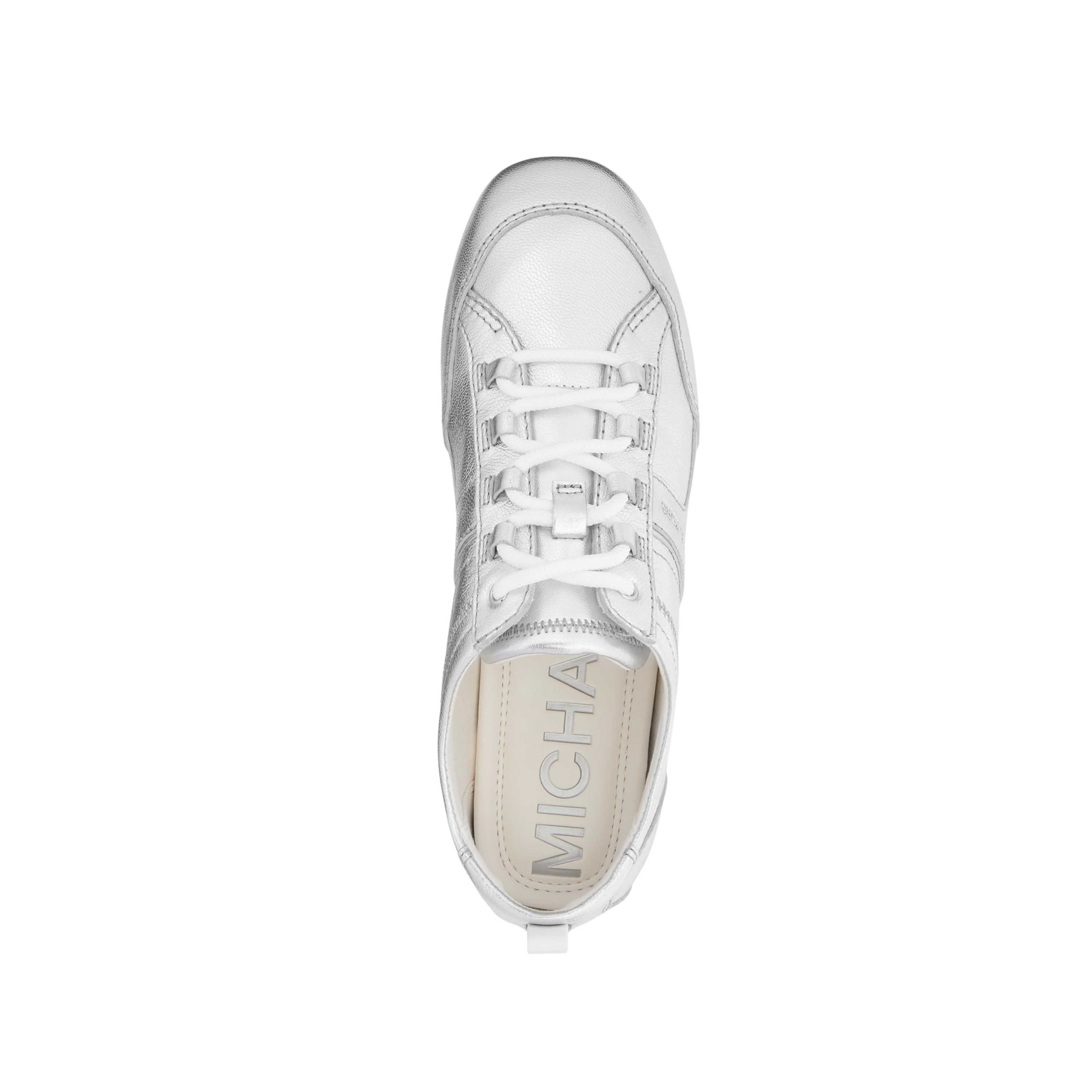Michael Kors Women Keely Leather Trainer - Silver