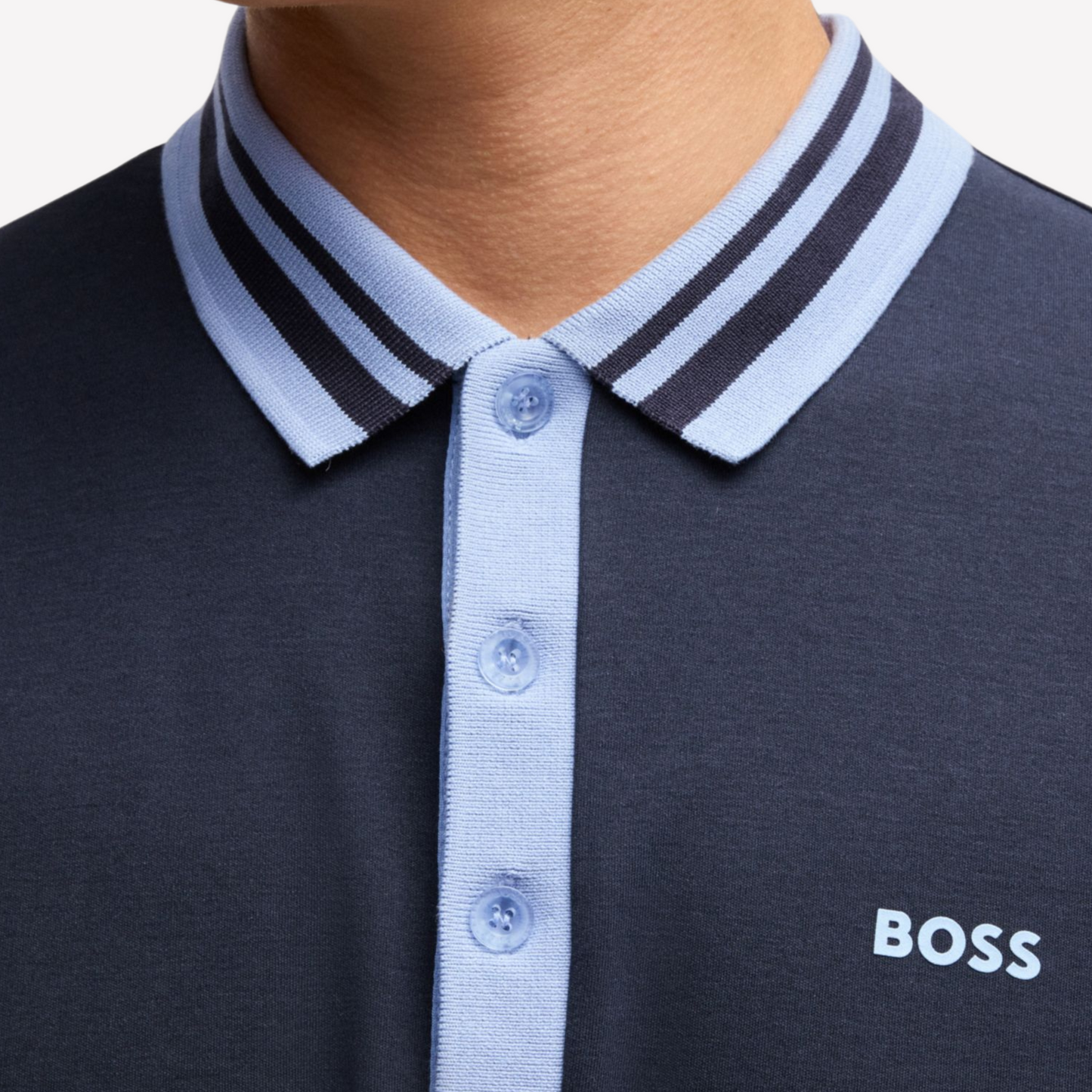 Hugo Boss Men Interlock Cotton Polo Shirt - Dark Blue