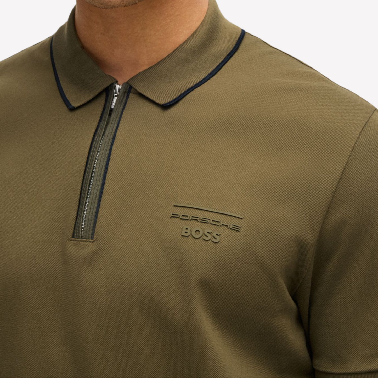 Hugo Boss Men Polo Shirt Porsche X Boss - Dark Green