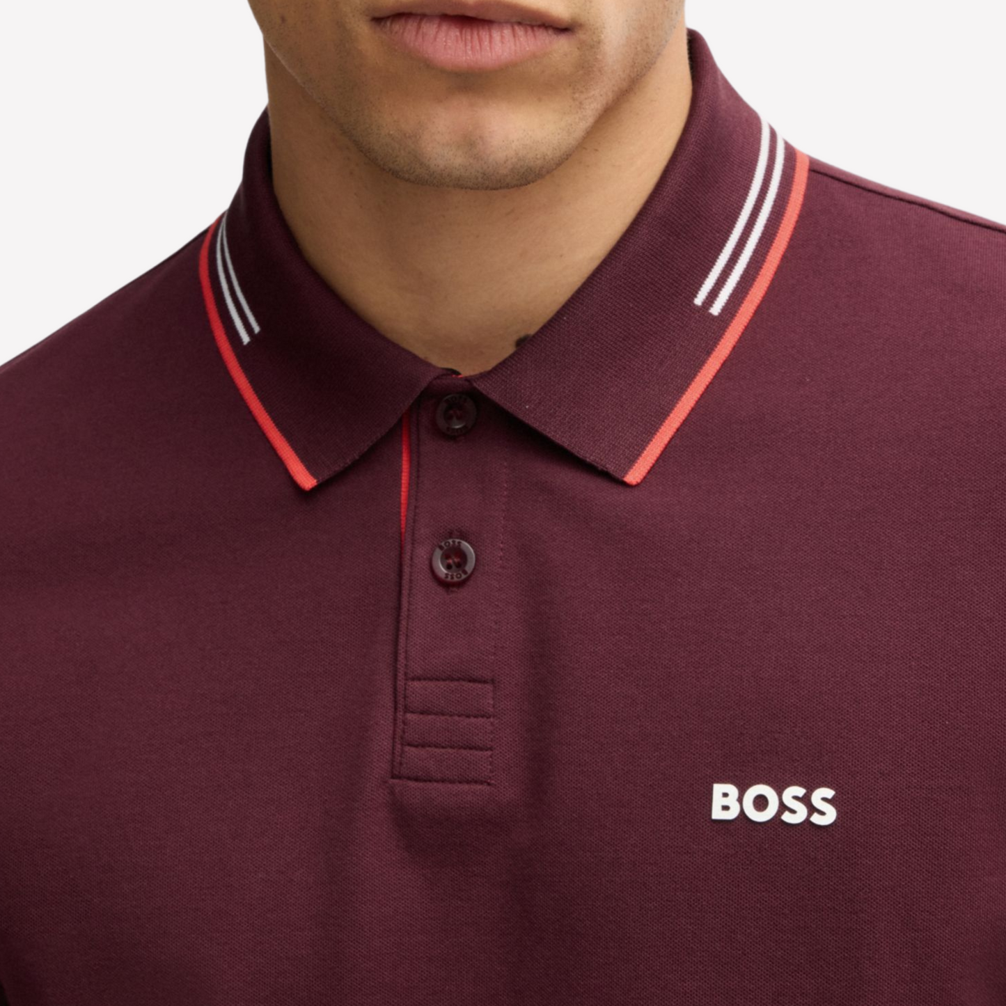 Hugo Boss Men Stretch Cotton Slim Fit Polo Shirt - Red
