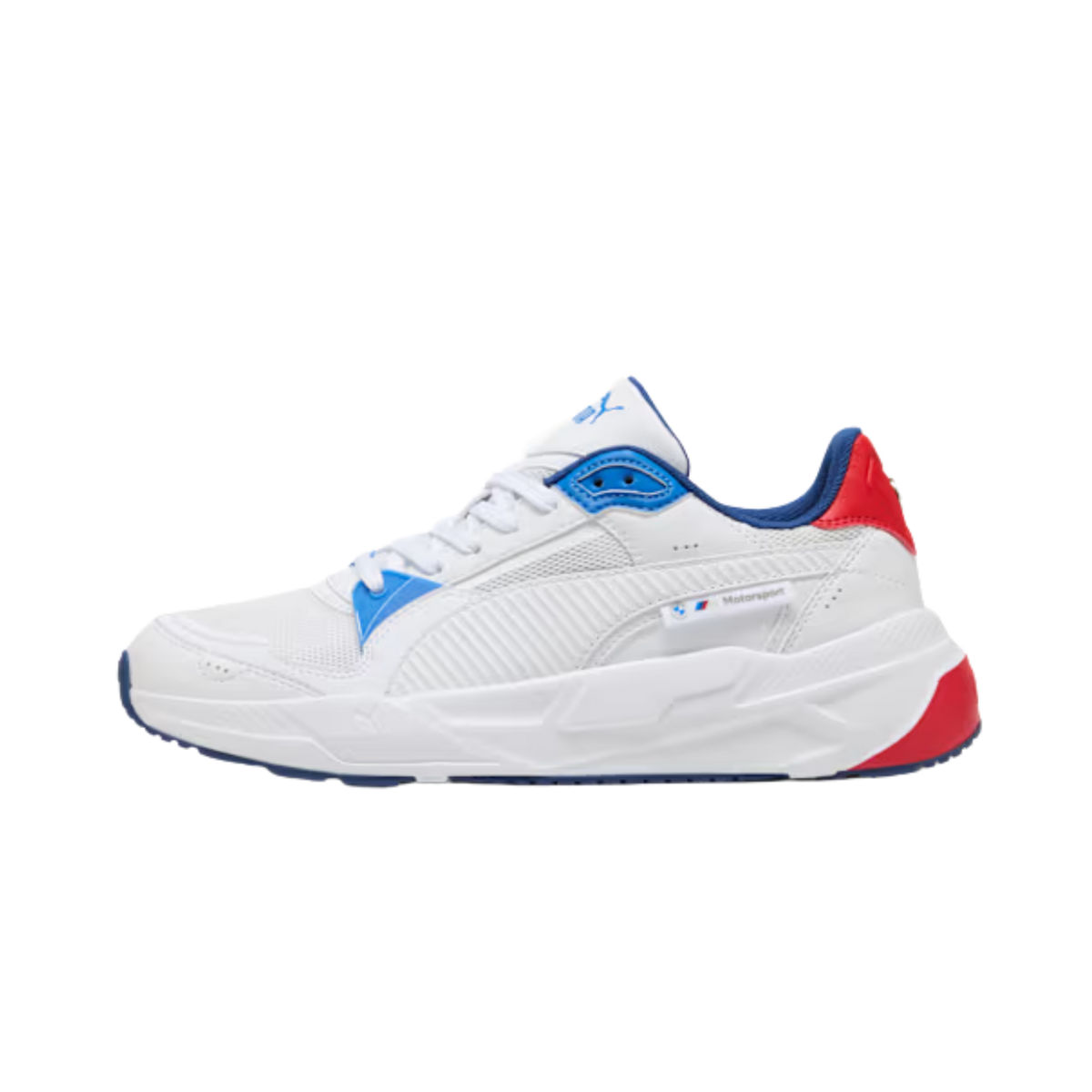 Puma Men BMW M Motorsport Trinity 2 Sneakers - White Cool Cobalt Pop Red