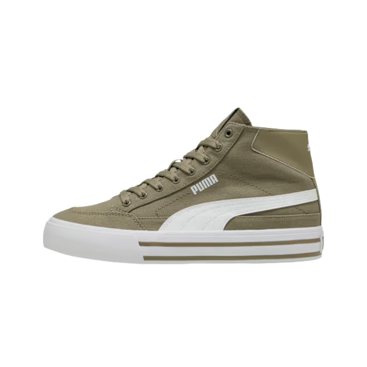 Puma Men Court Classic Vulcanized Formstrip Sneakers - Velvet Moss White