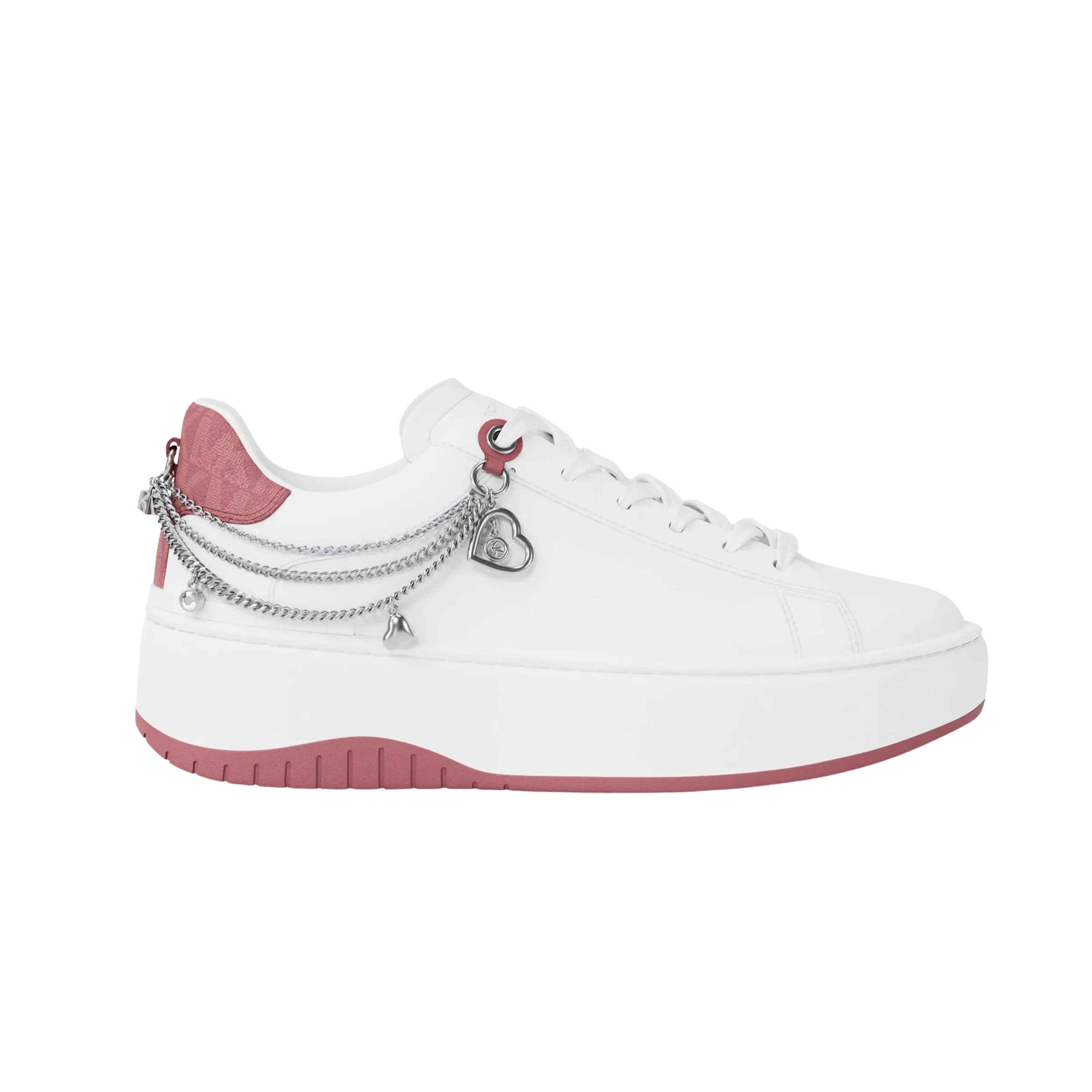 Michael Kors Women Dottie Embellished Leather Platform Sneaker - Rosewood