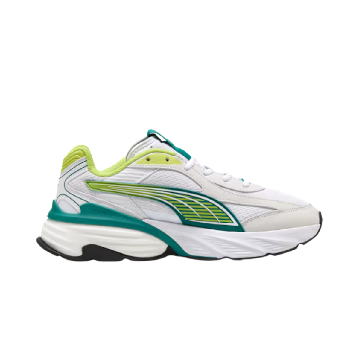 Puma Men X Aston Martin Aramco F1 Team Fade Sneakers - White Lime Shimmer