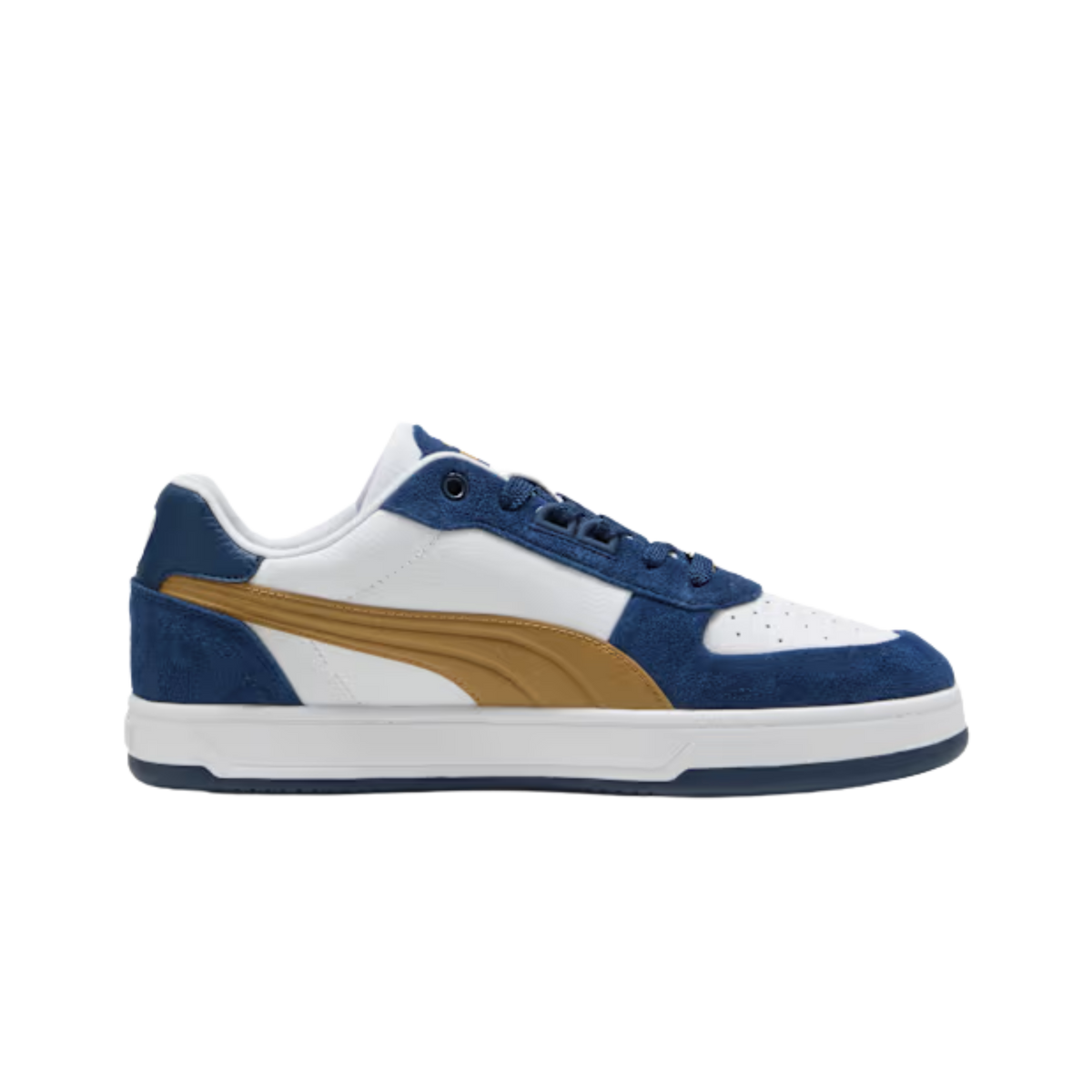 Puma Men Caven 2.0 Lux Suede Sneakers - White Honey Butter Persian Blue