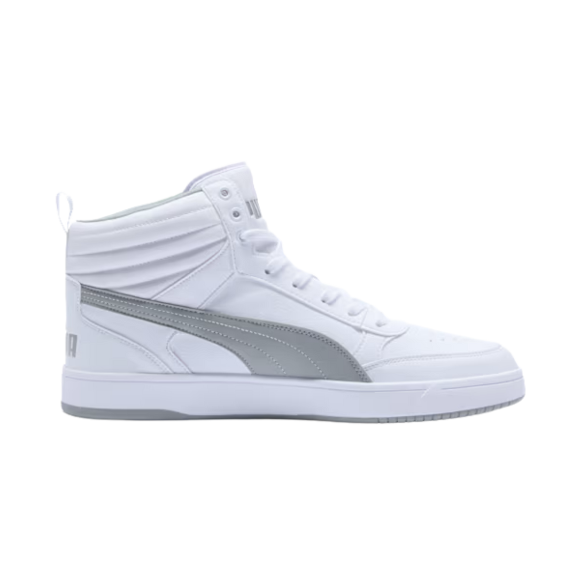 Puma Men Dribble Mid Top Sneakers - White Smokey Gray