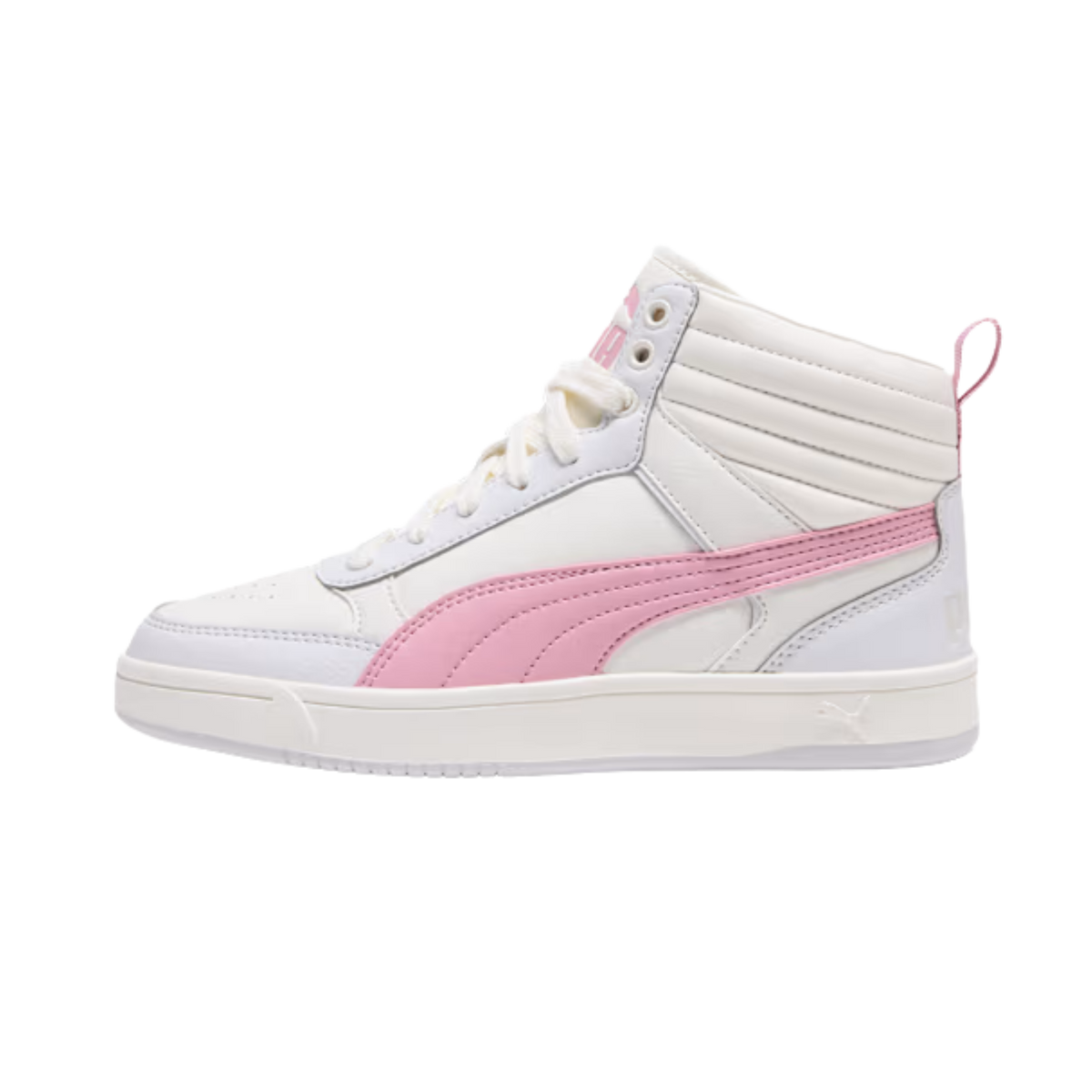 Puma Women Dribble Mid Sneakers - Warm White Poised Pink Feather Gray