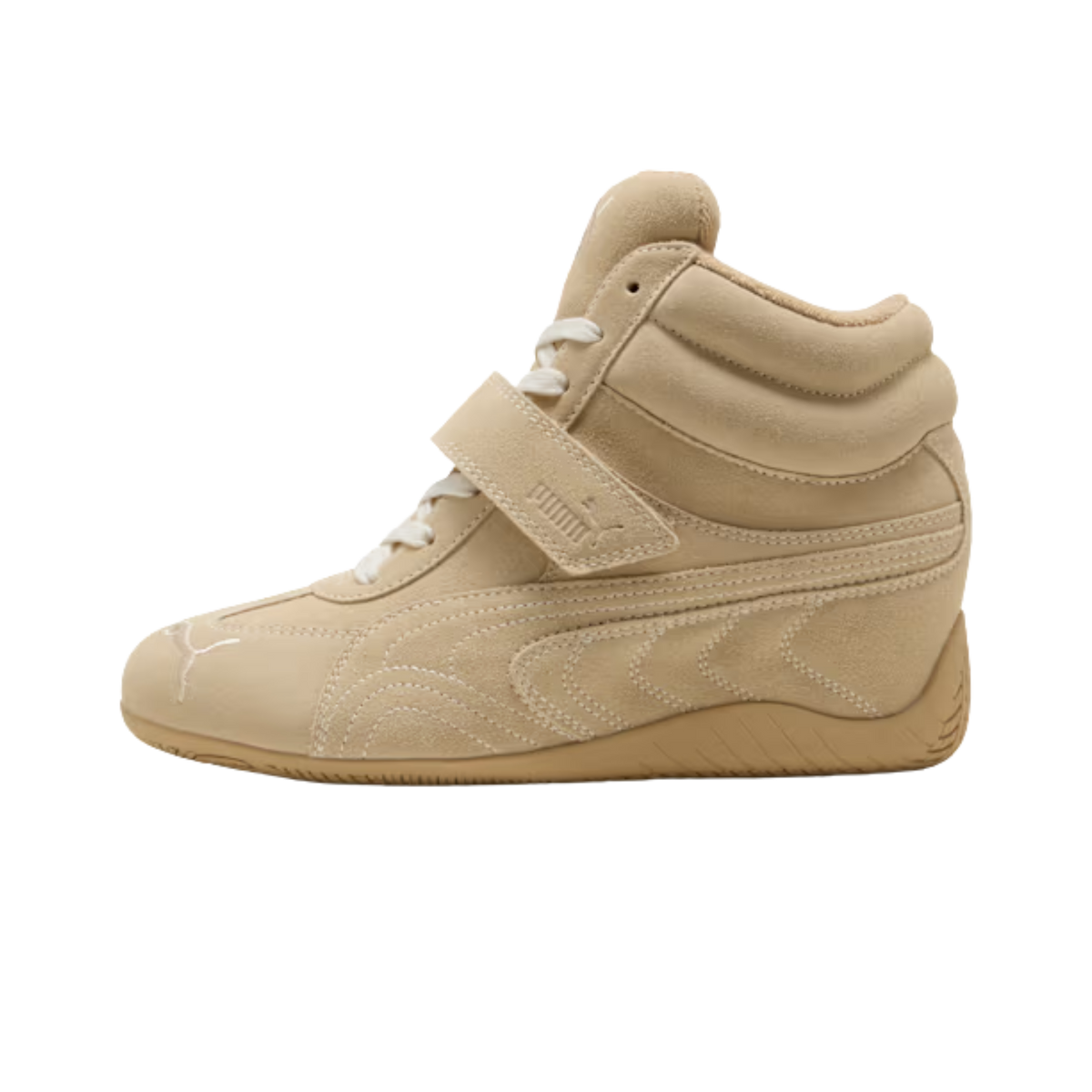 Puma Women Speedcat Wedge Tonal Sneakers - Sand Dune Alpine Snow