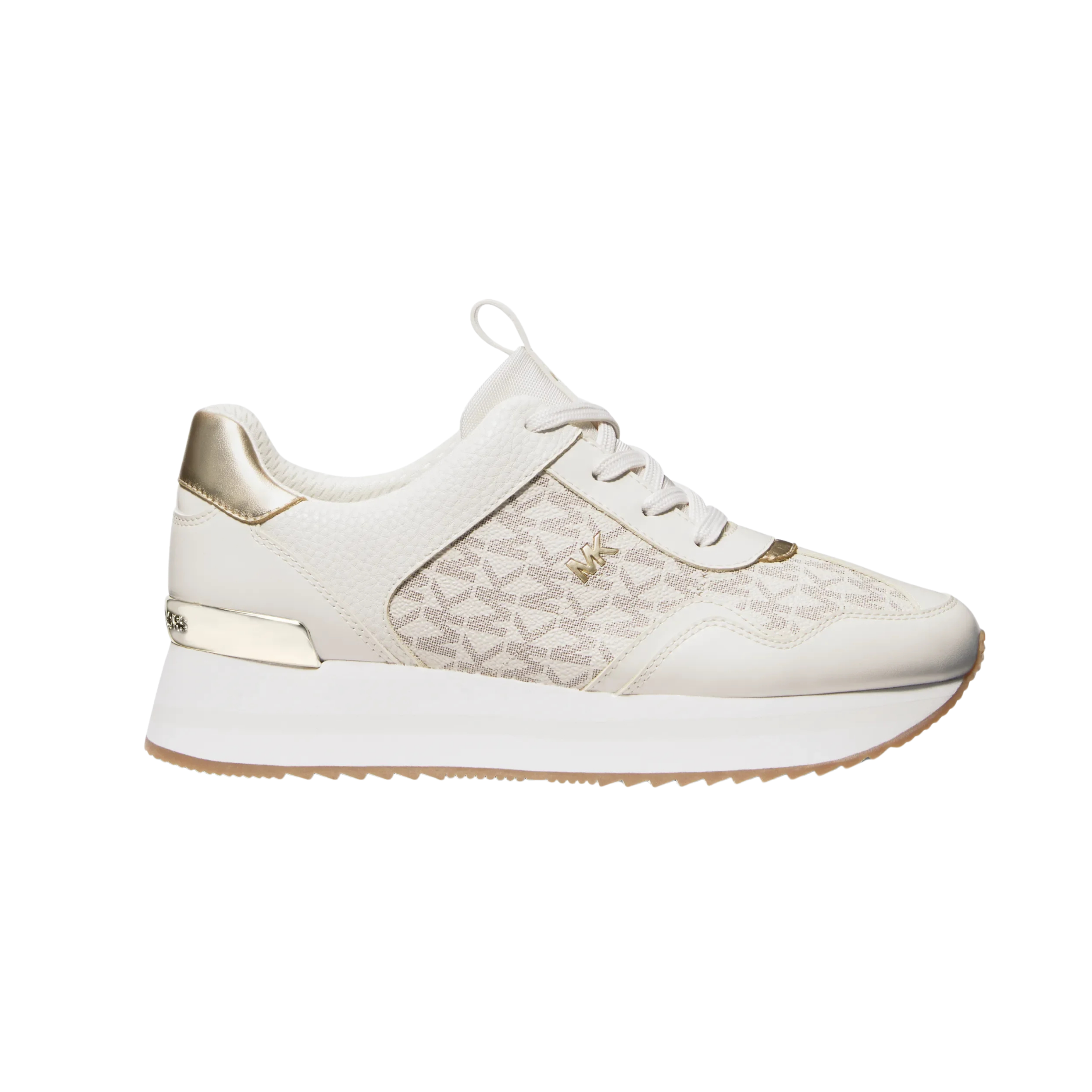 Michael Kors Women Raina Signature Logo Platform Trainer - Vanilla