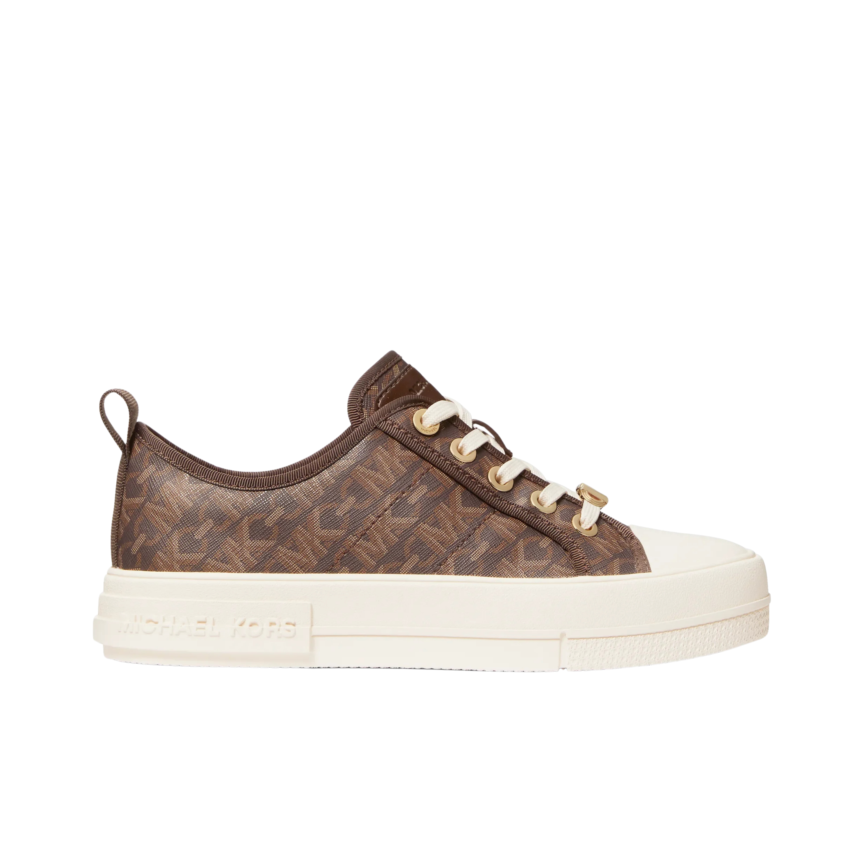 Michael Kors Women Evy Empire Signature Logo Sneaker - Brown