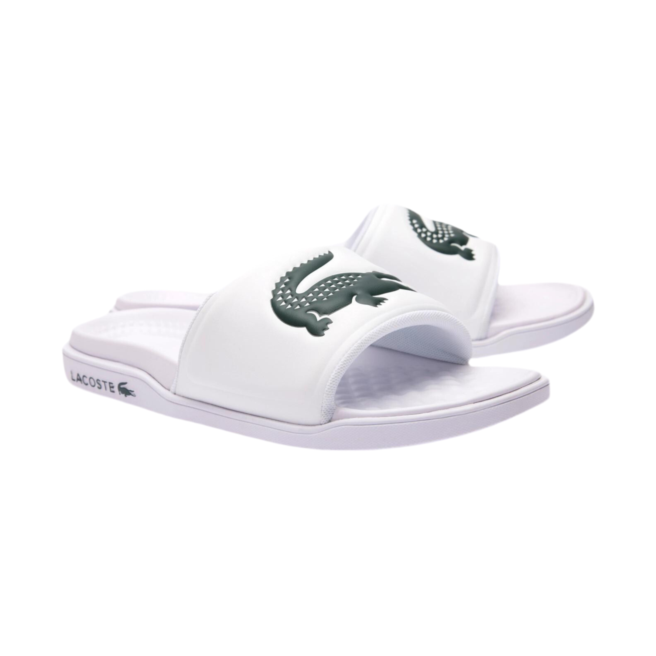 Lacoste Men Croco Dualiste Slides - White