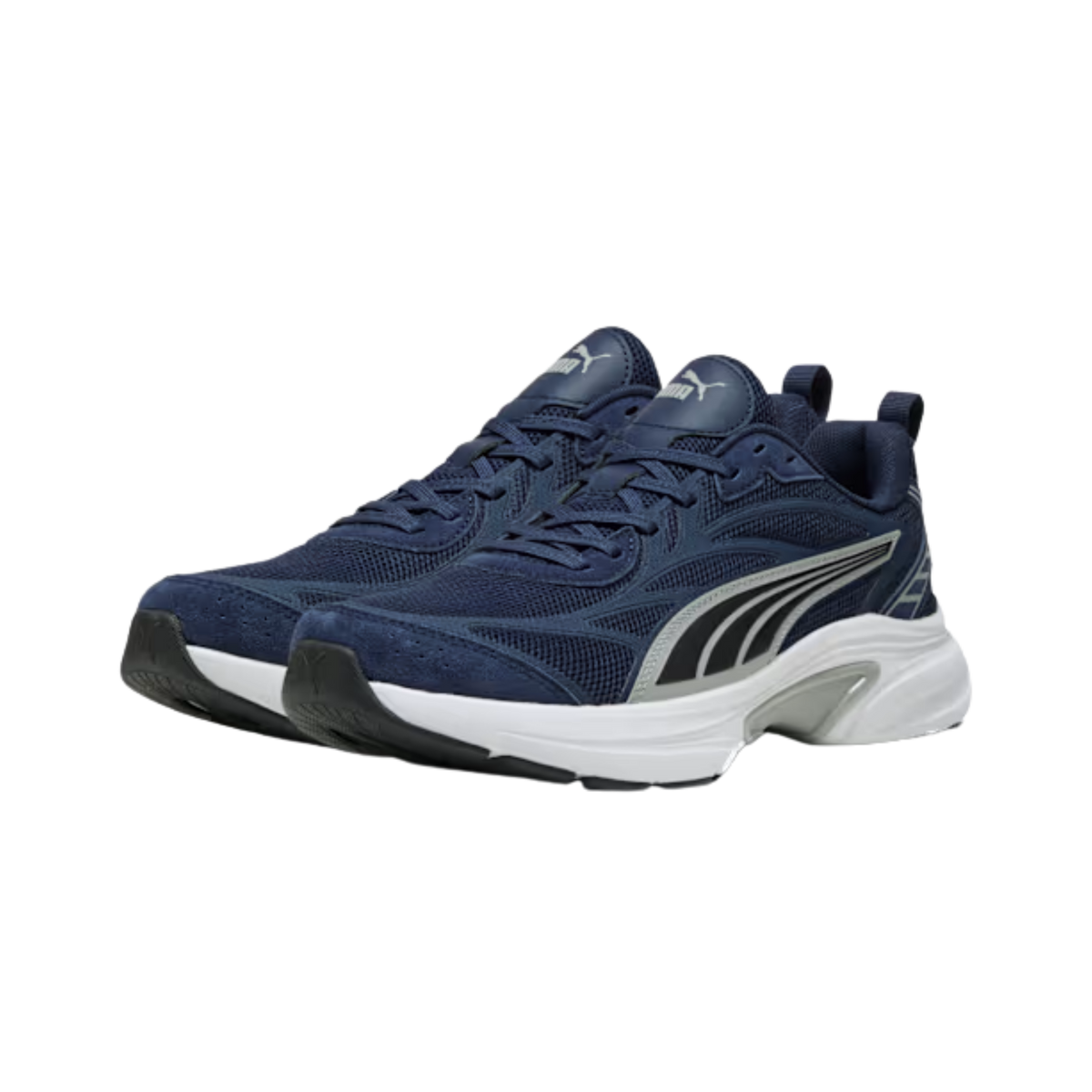 Puma Men Softride Escalate Sneakers - Navy Gray Echo White Black