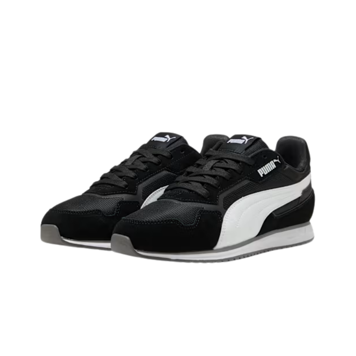 Puma Men Softride ST Miler Sneakers - Black White Strong Gray