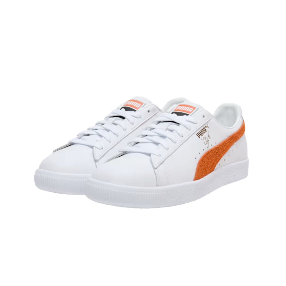 Puma Men Clyde Base Sneakers - White Maple Syrup