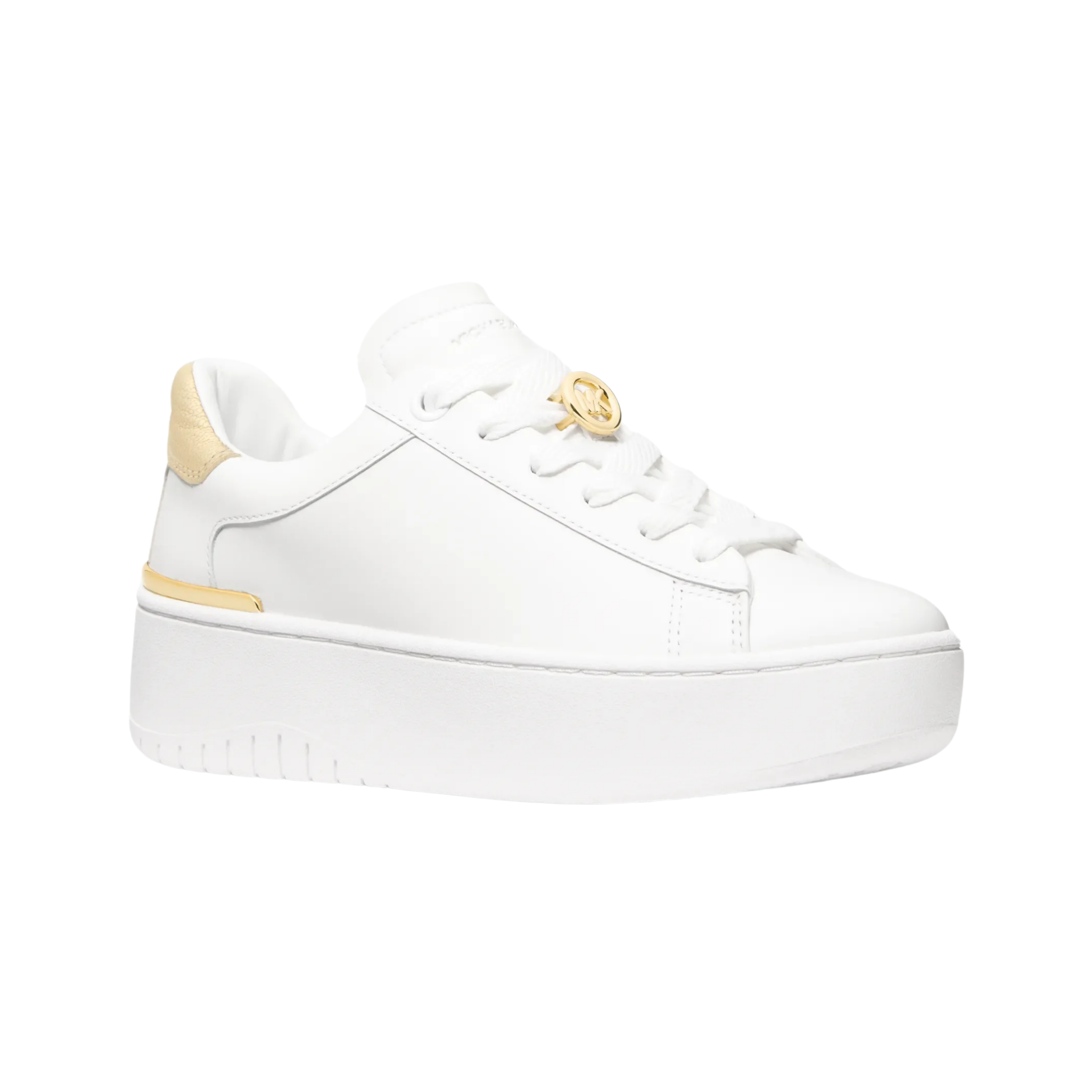 Michael Kors Women Dottie Leather Platform Sneaker - Pale Gold