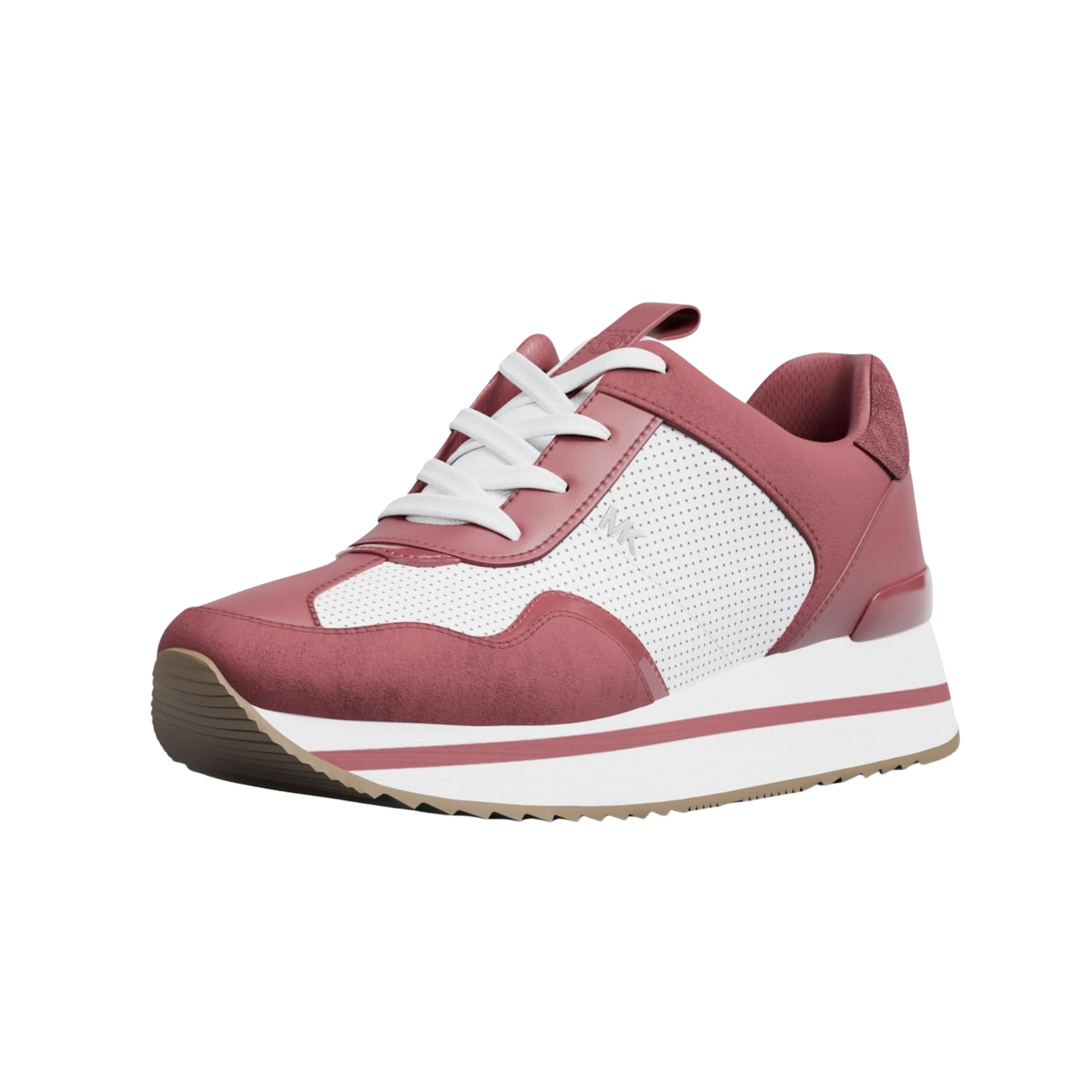 Michael Kors Women Raina Color Block W Signature Trainer Sneakers - Rosewood