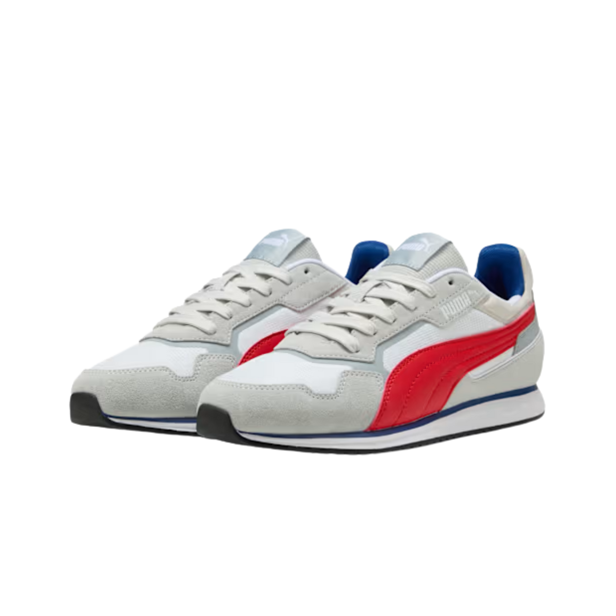 Puma Men Softride ST Miler Sneakers - Cool Light Gray For All Time Red White